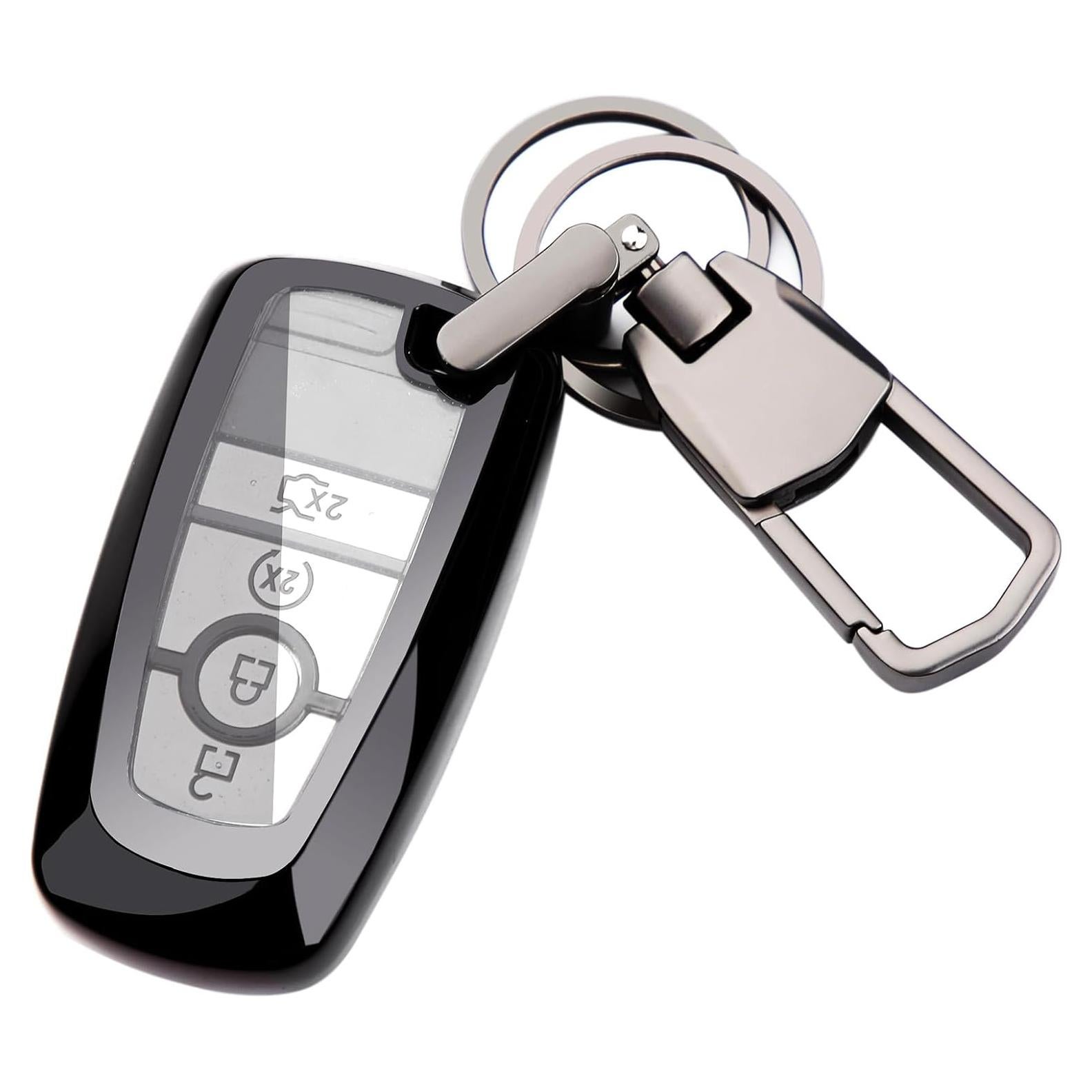 Funda de Llave de Coche Ford Juedarli con Llavero Negro