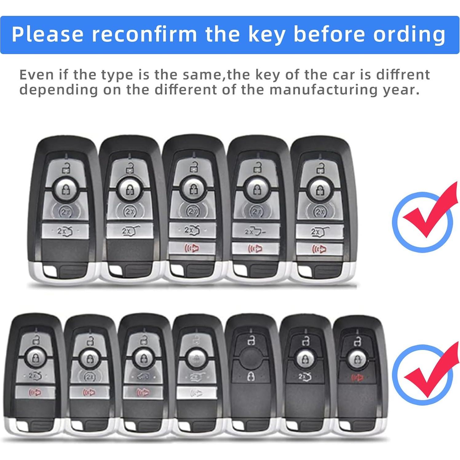 Funda de Llave de Coche Ford Juedarli con Llavero Negro