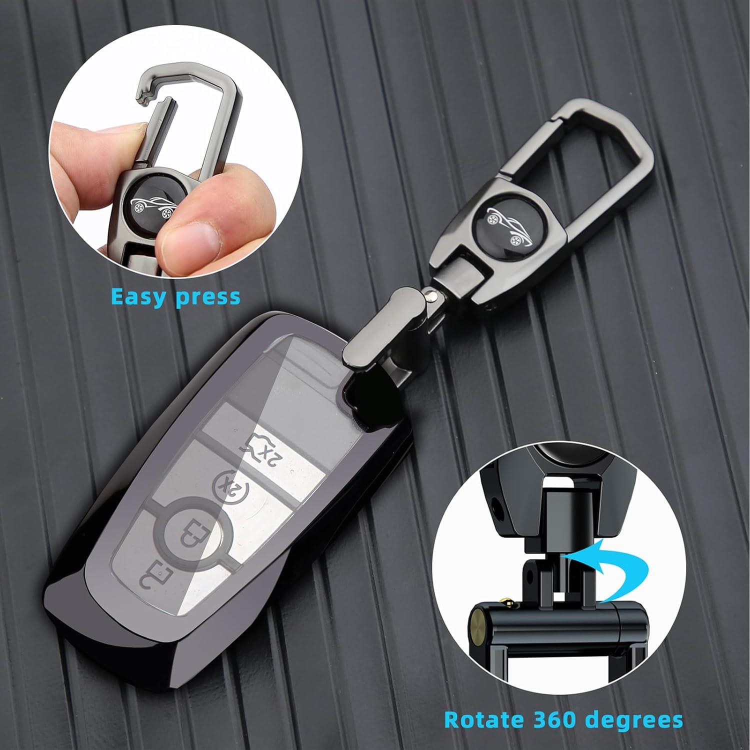 Funda de Llave de Coche Ford Juedarli con Llavero Negro