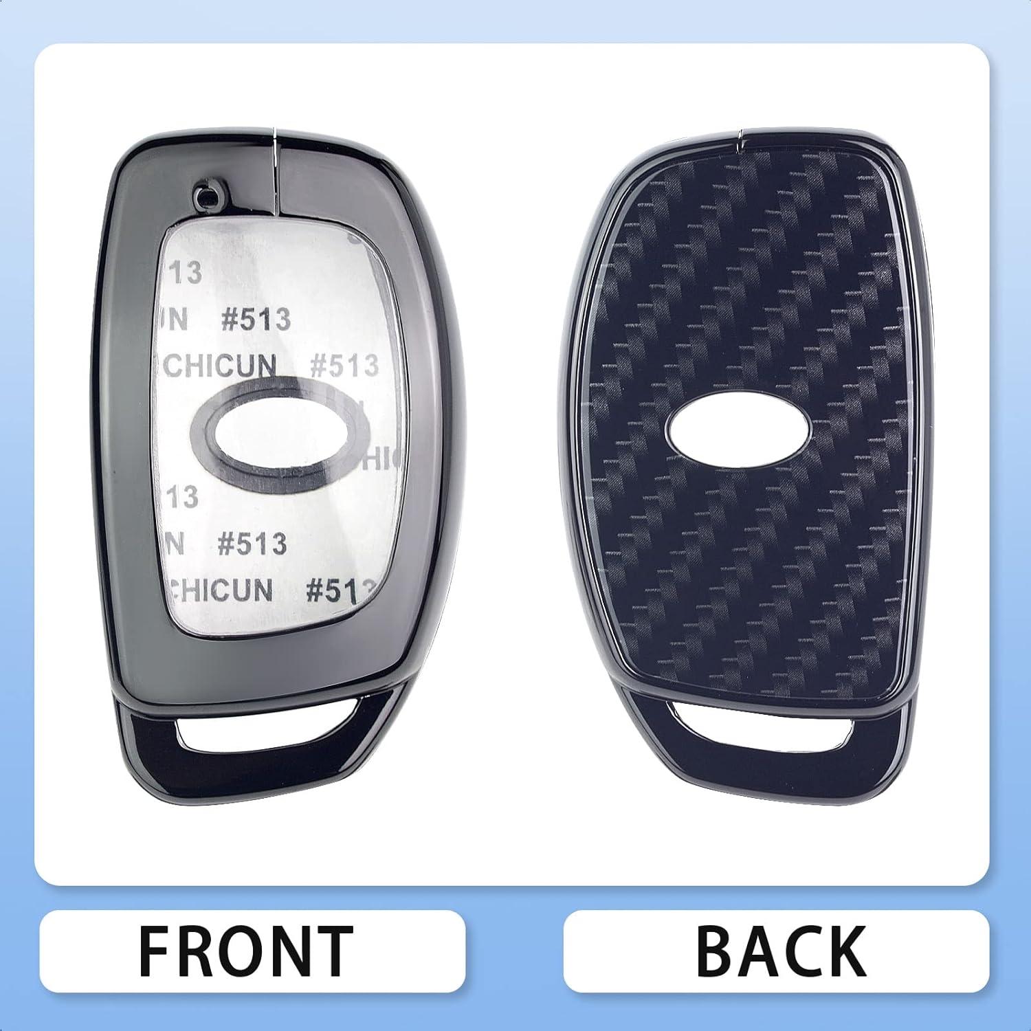 Cubierta de llave inteligente SK CUSTOM para Hyundai - Negro