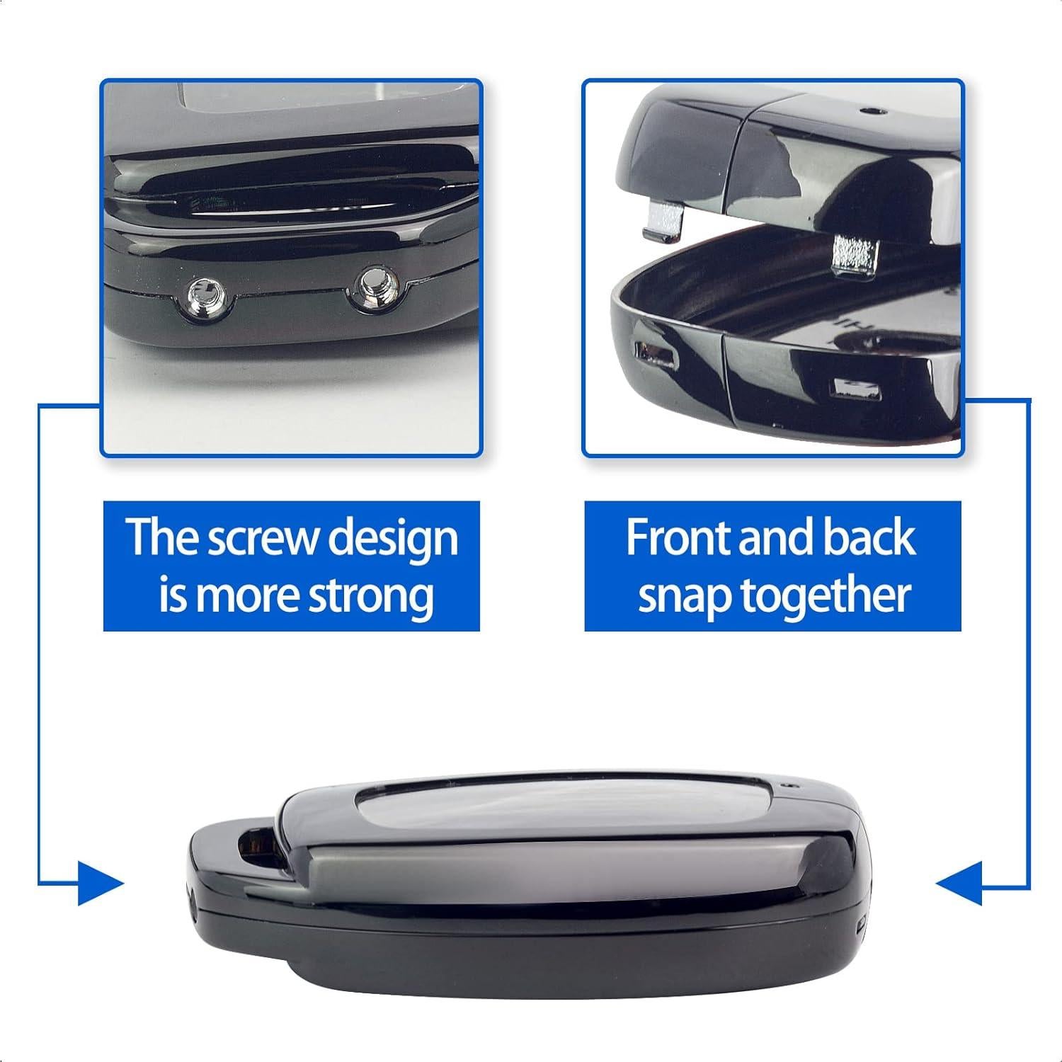 Cubierta de llave inteligente SK CUSTOM para Hyundai - Negro