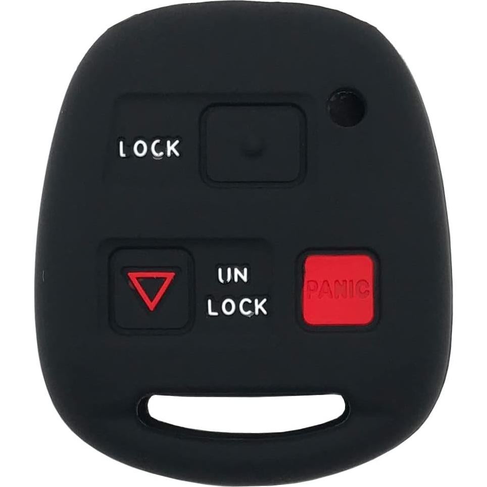 Funda de silicona para llavero Lexus y Toyota - Negro/Rojo