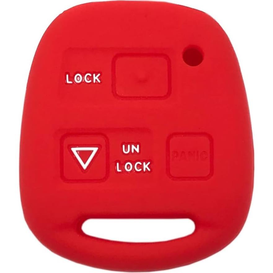Funda de silicona para llavero Lexus y Toyota - Negro/Rojo