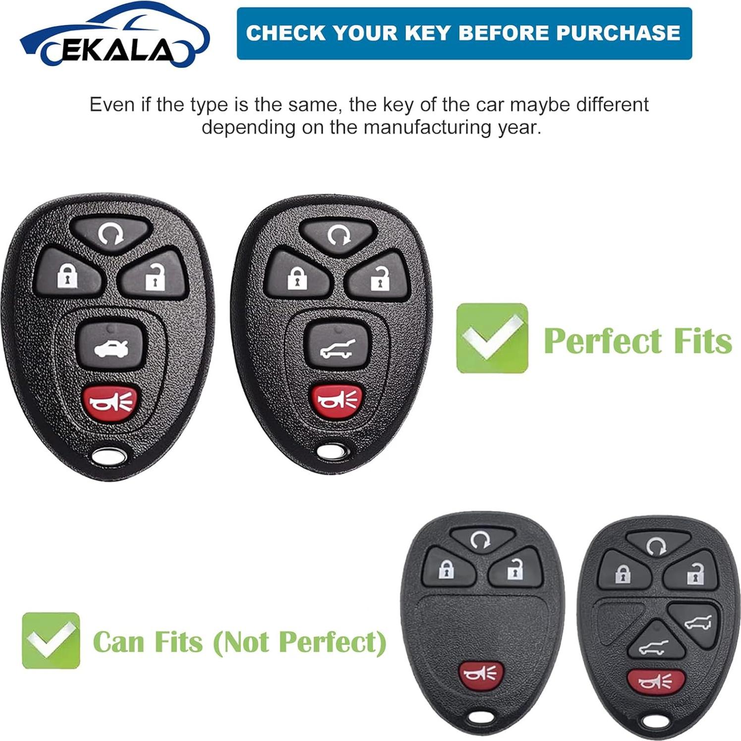 Cubierta de llavero TPU EKALA para Chevy/GMC/Cadillac 5 botones