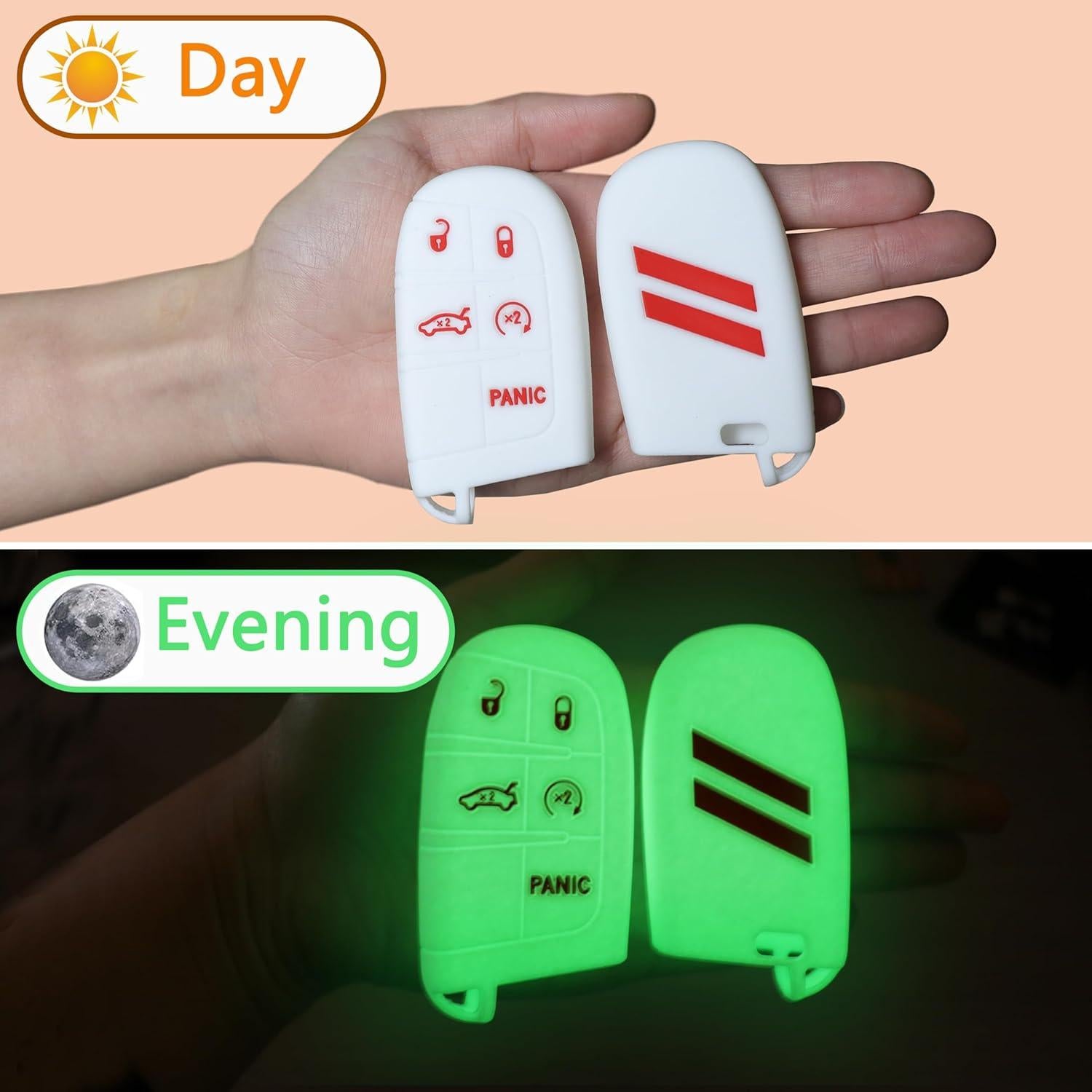 Funda de Llave de Silicona YOSRTER para Dodge 5 Botones