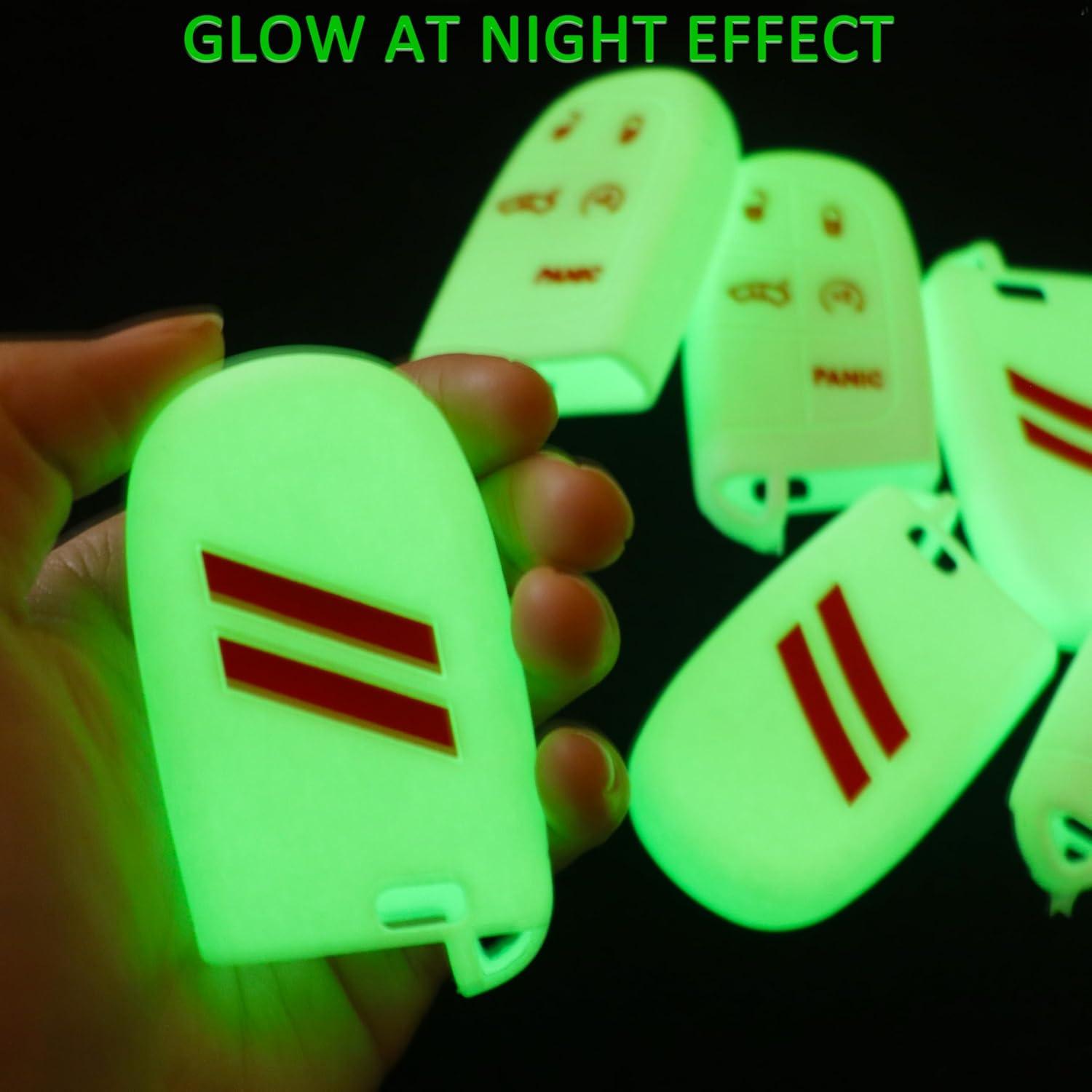 Funda de Llave de Silicona YOSRTER para Dodge 5 Botones