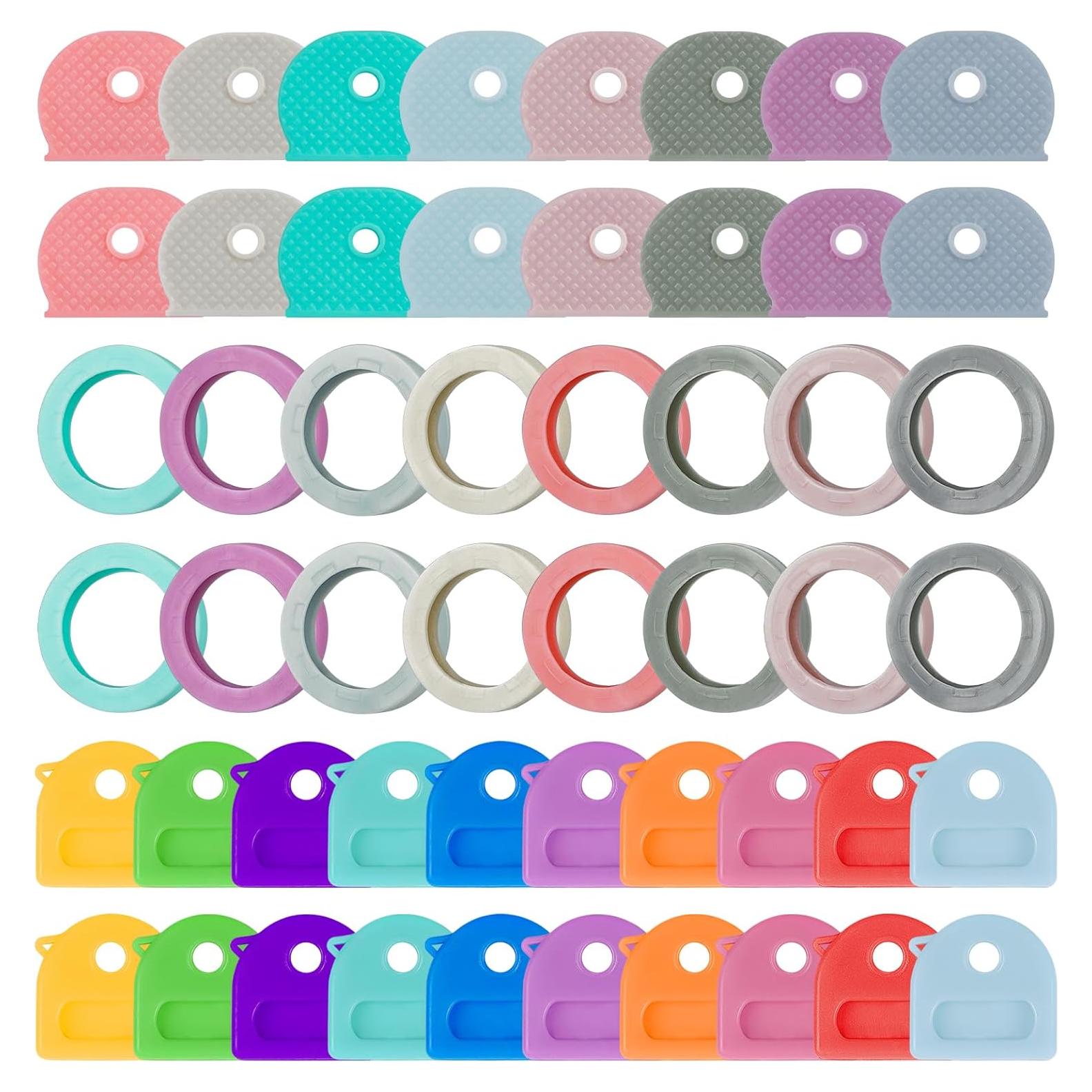 Uniclife 52 Tapas de Llave Coloridas 1" y 0.9" de Plástico