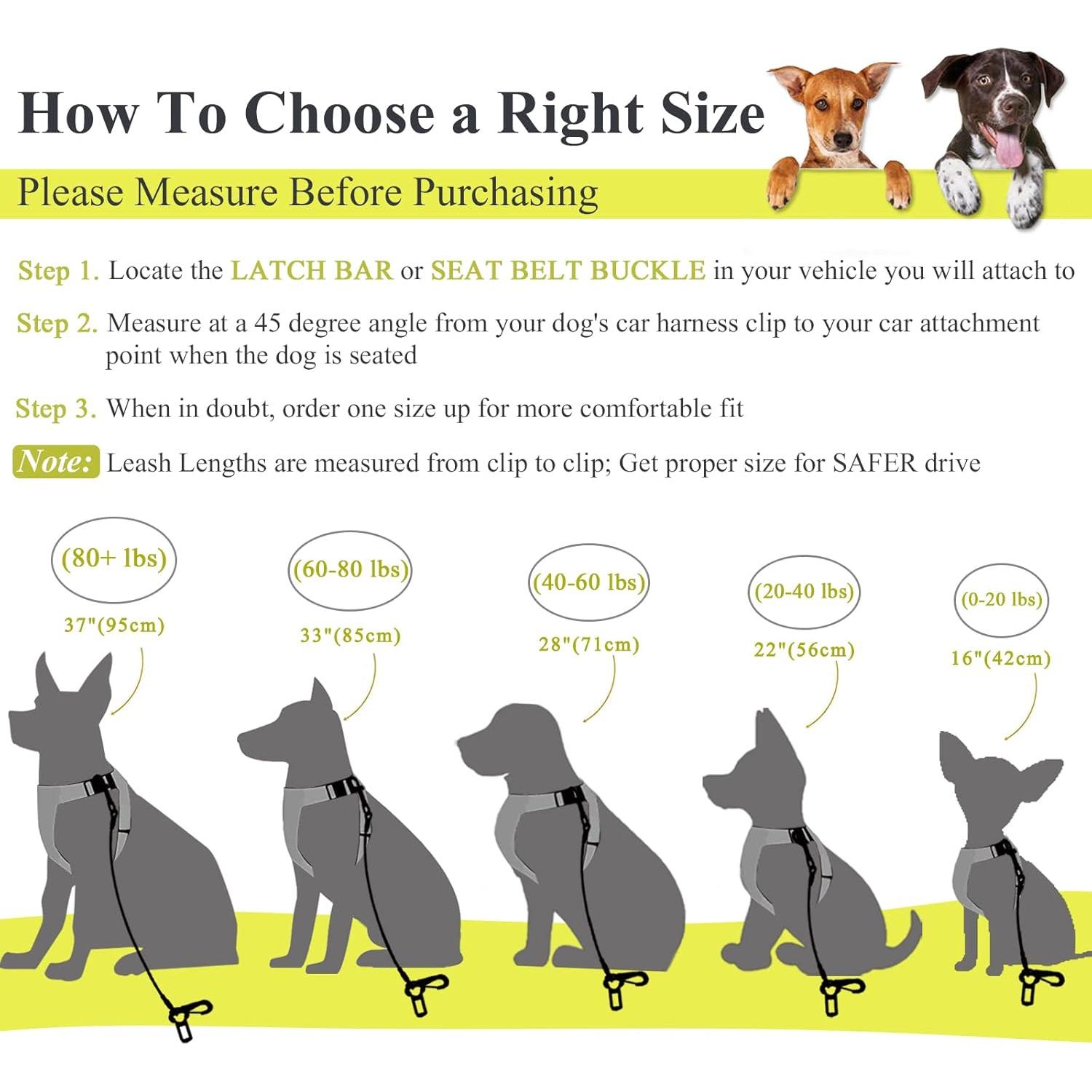 Cinturón de Seguridad para Perros VIVAGLORY 84.92 cm Negro