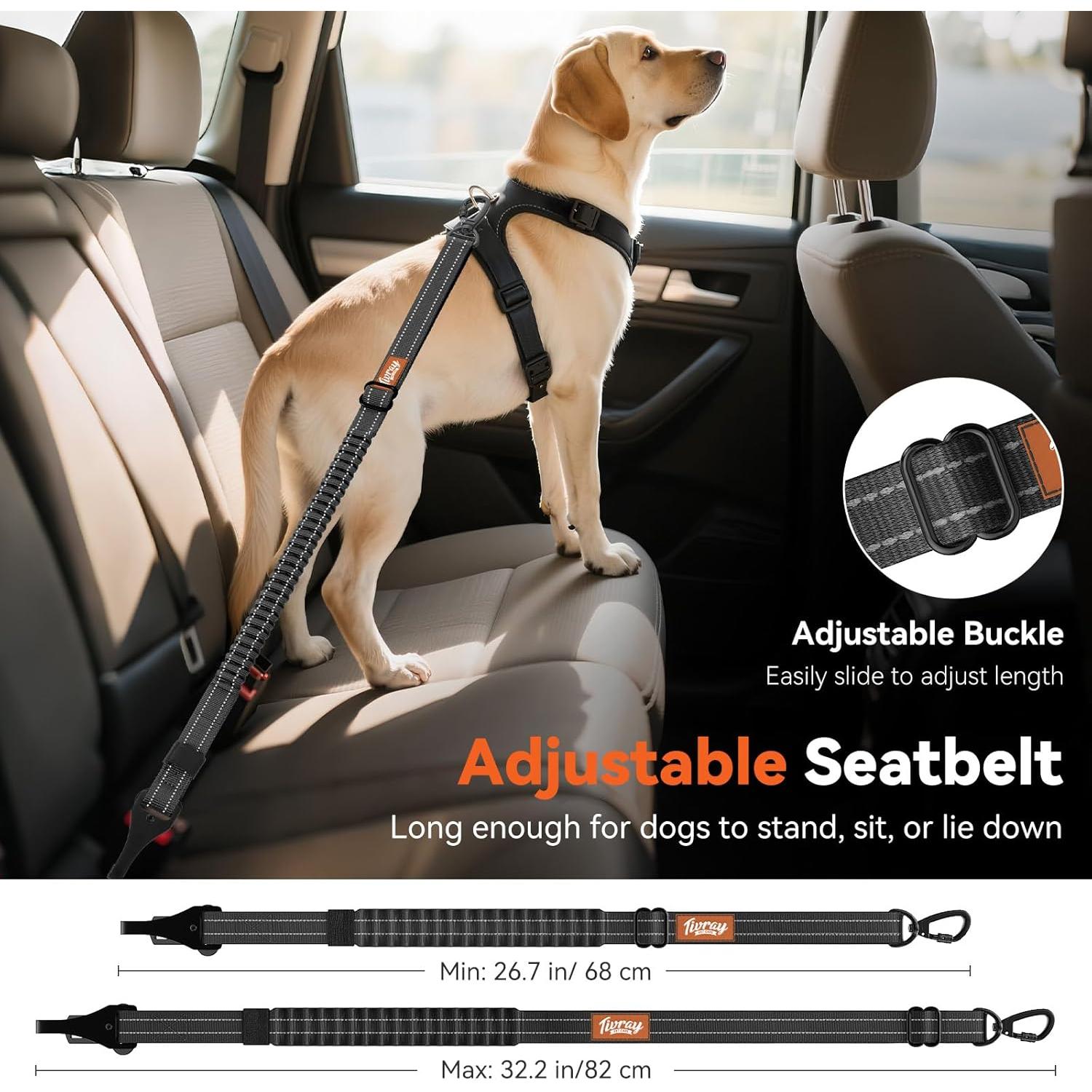 Cinturón de Seguridad para Perros Tivray Ajustable 68-82cm