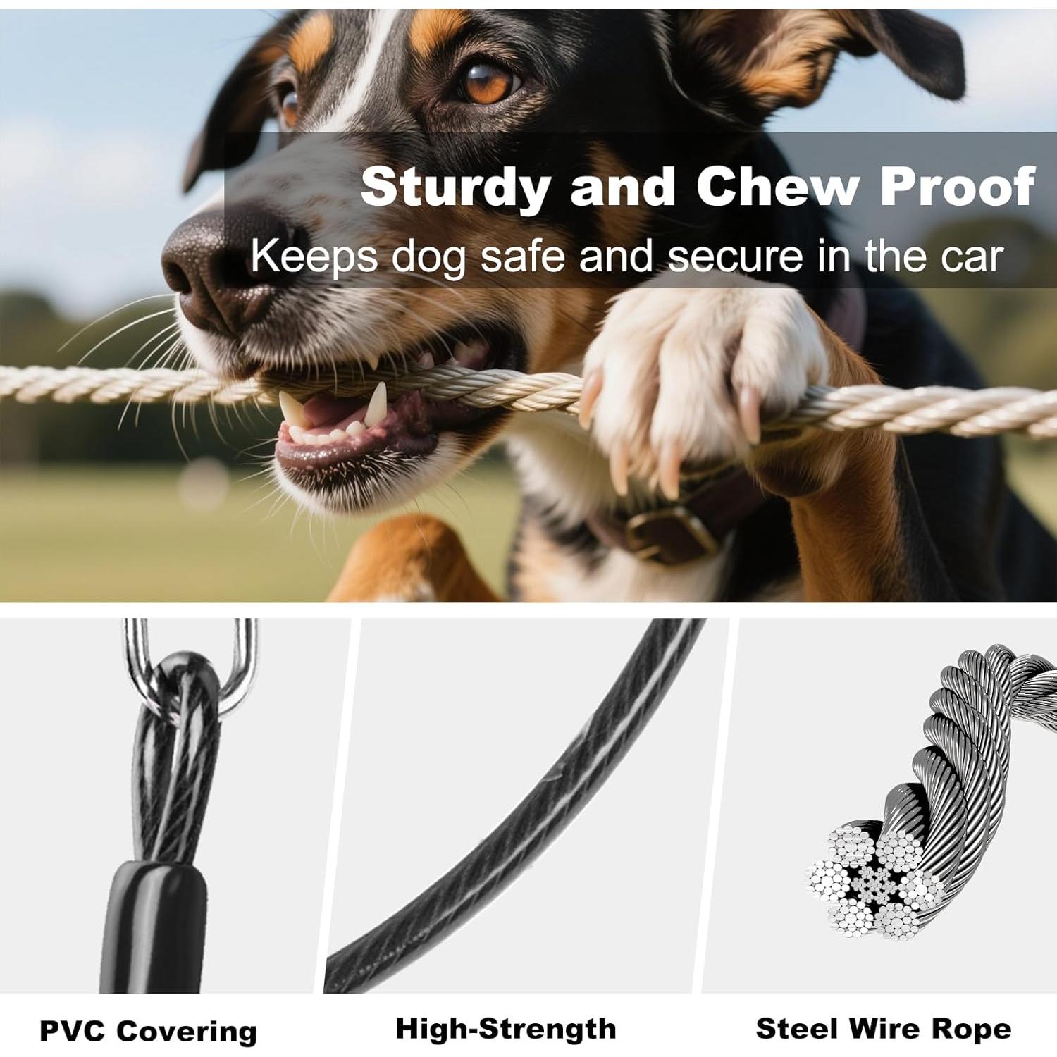 Cinturón de Seguridad para Perros Giiyoe con Amortiguador Bungee