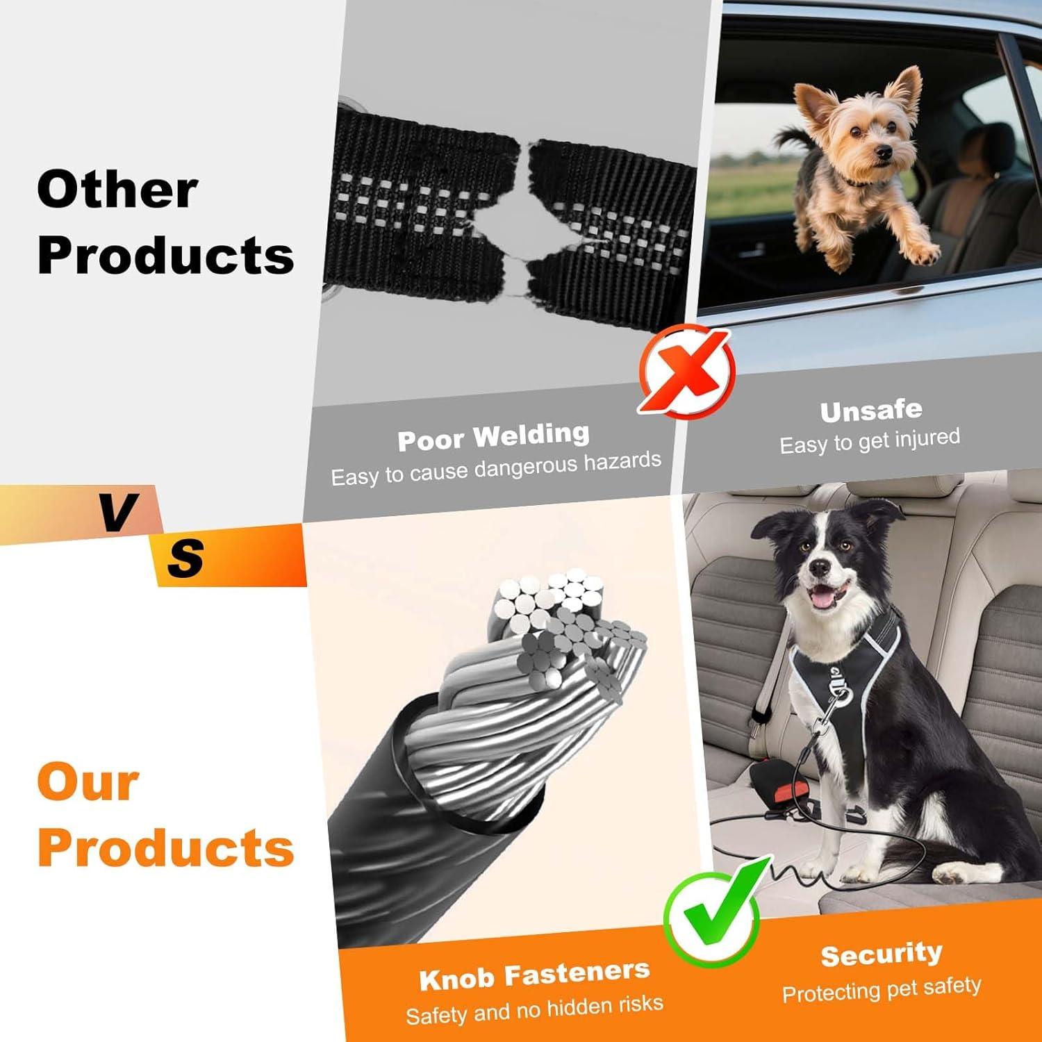 Cinturón de Seguridad para Perros Giiyoe con Amortiguador Bungee