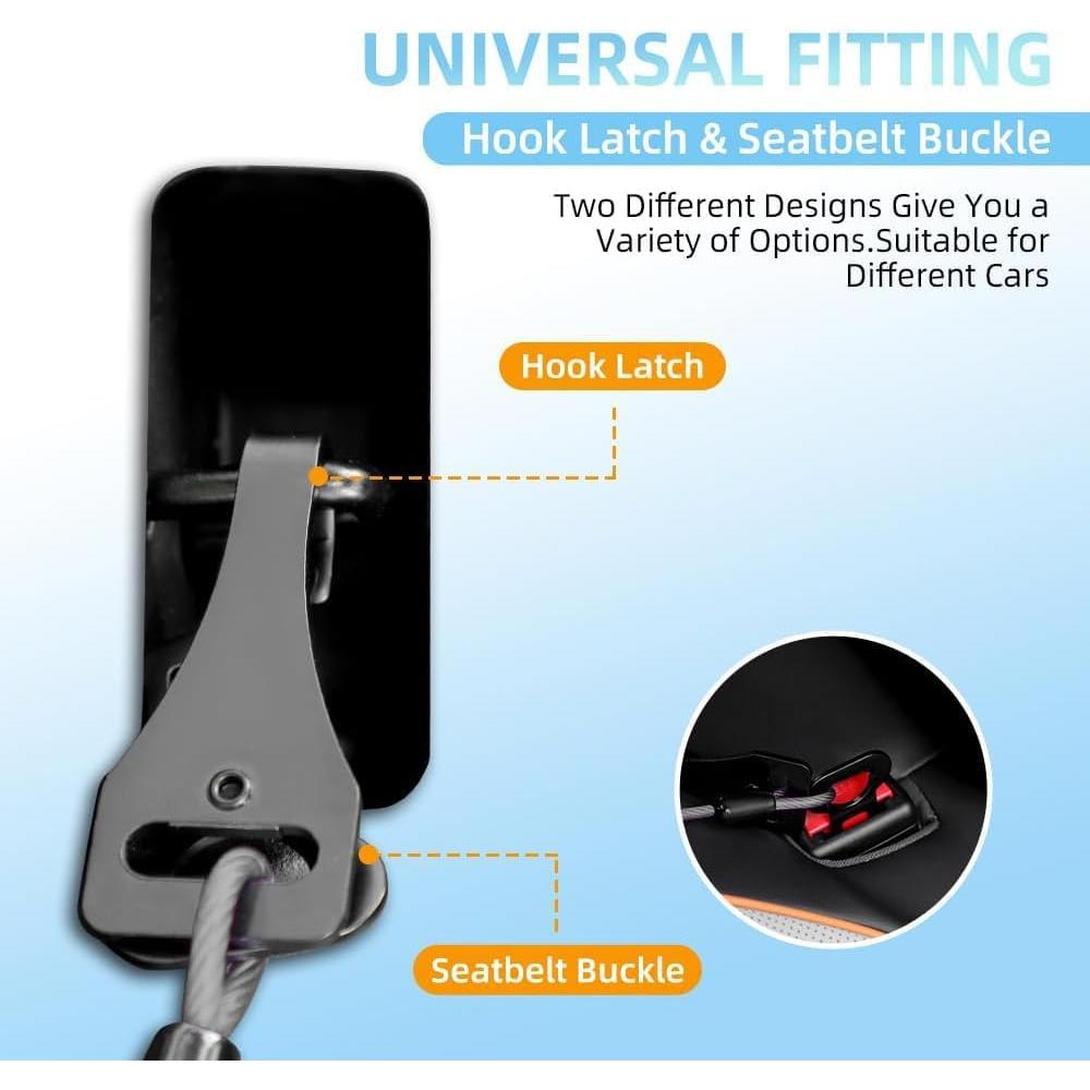 Cinturón de Seguridad para Perros Mi Metty 60cm Negro 3-en-1