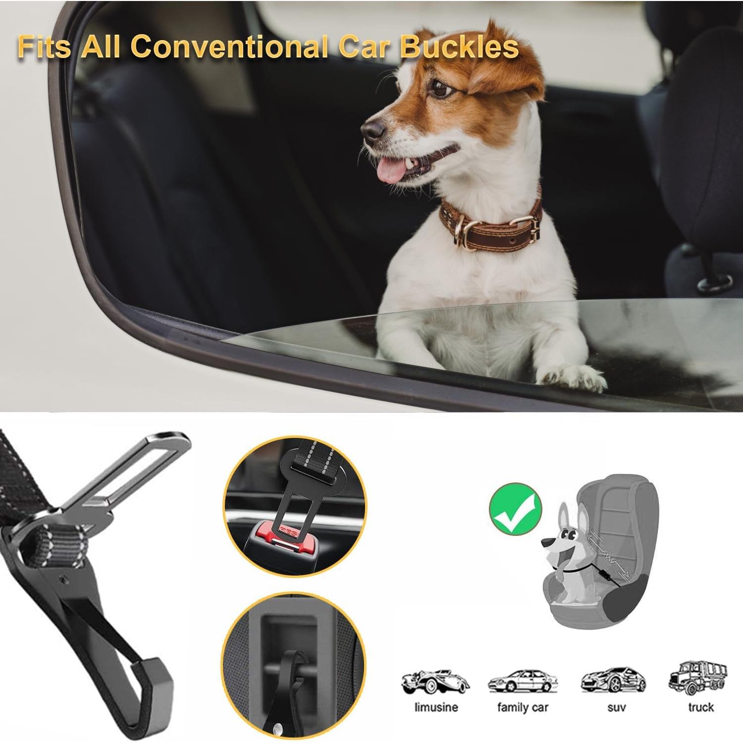 Cinturón de Seguridad para Perros TUAHOO Ajustable 62-92 cm