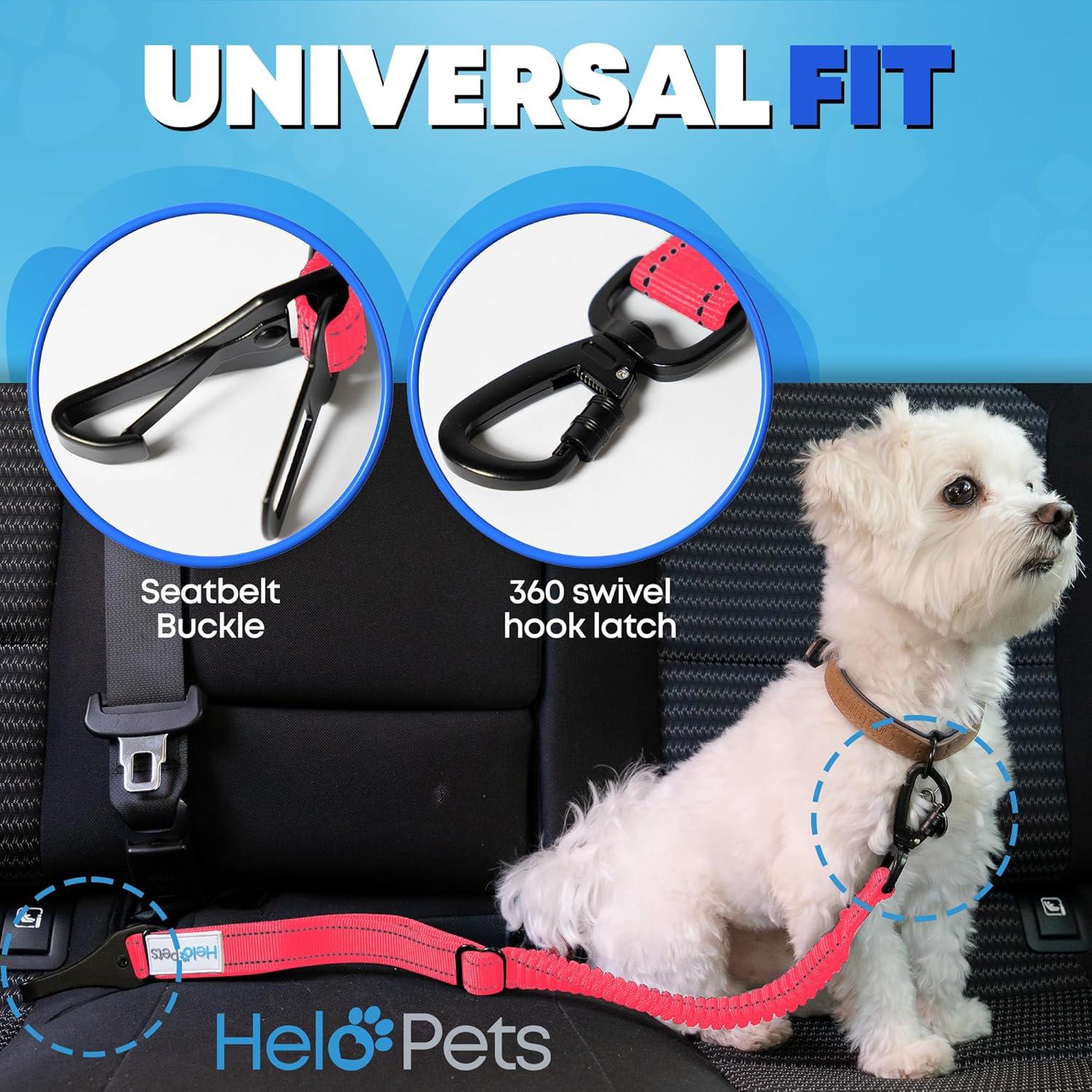 Cinturón de Seguridad para Perros Helo Pets Ajustable Rosa