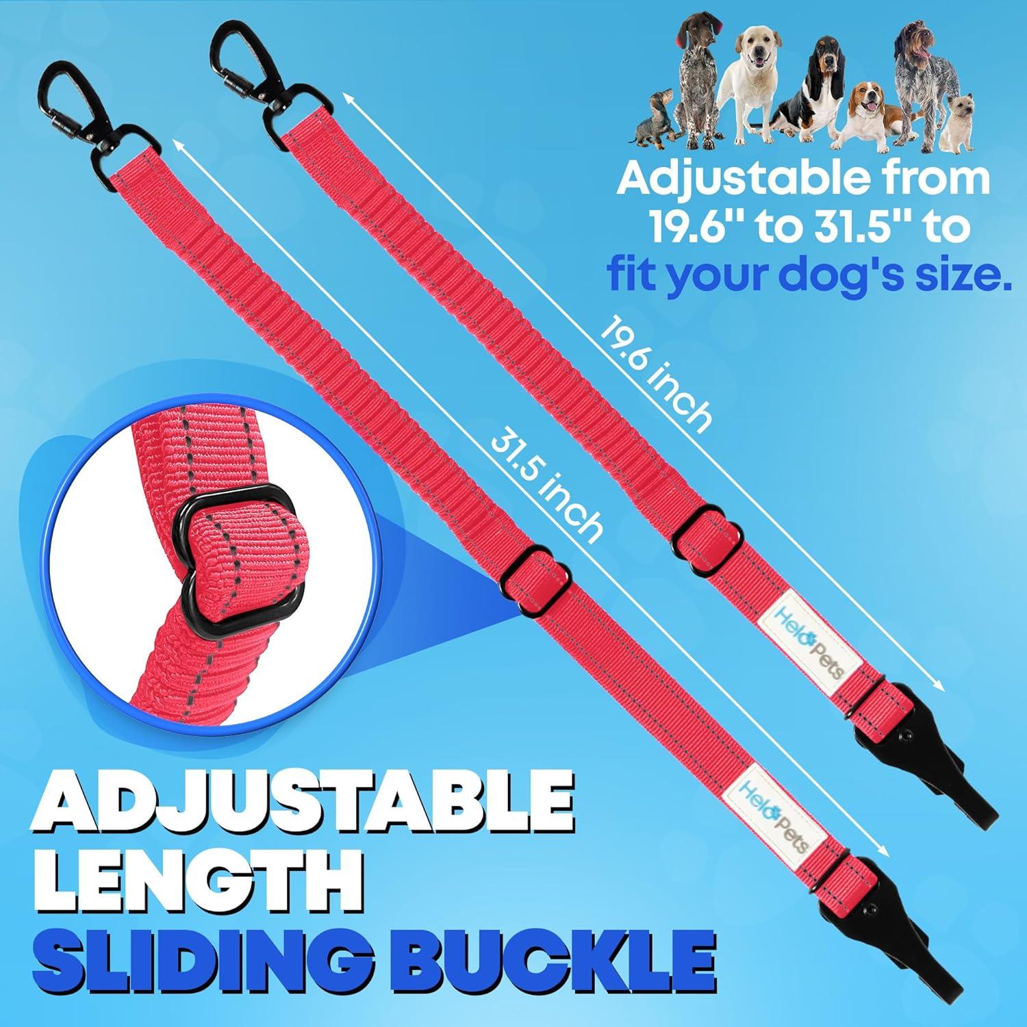 Cinturón de Seguridad para Perros Helo Pets Ajustable Rosa