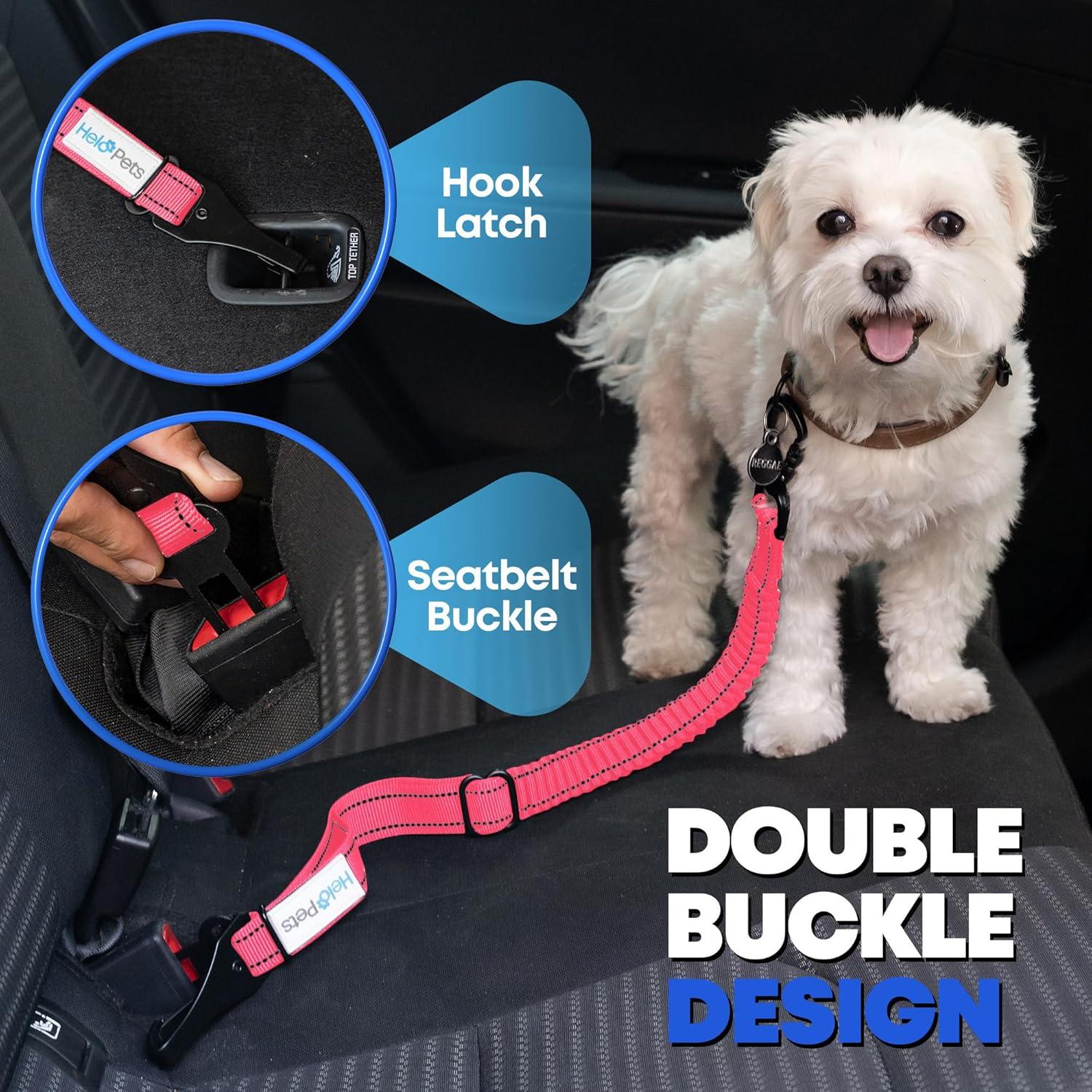 Cinturón de Seguridad para Perros Helo Pets Ajustable Rosa