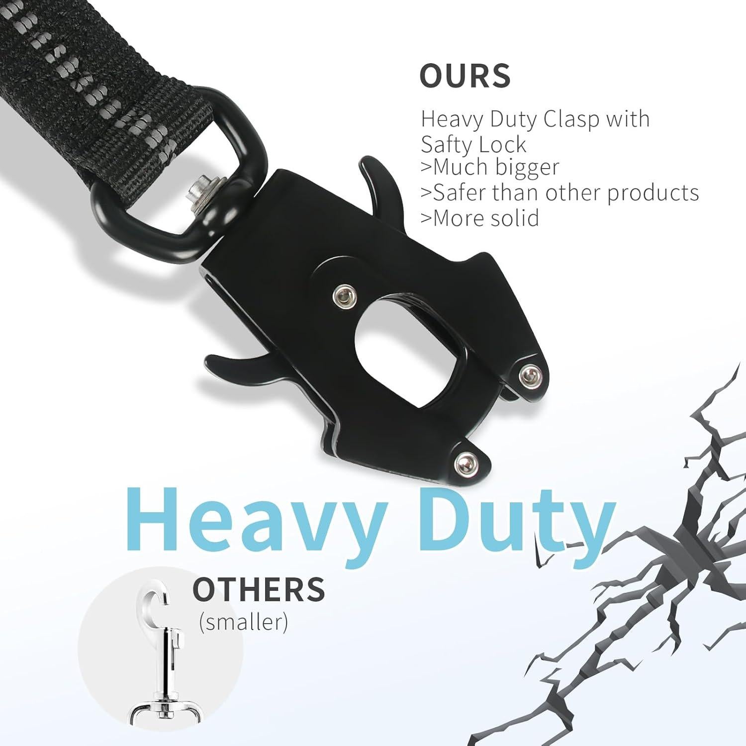 Correa Táctica para Perros MYDEERYOO 4-6 Pies Bungee Reflectante