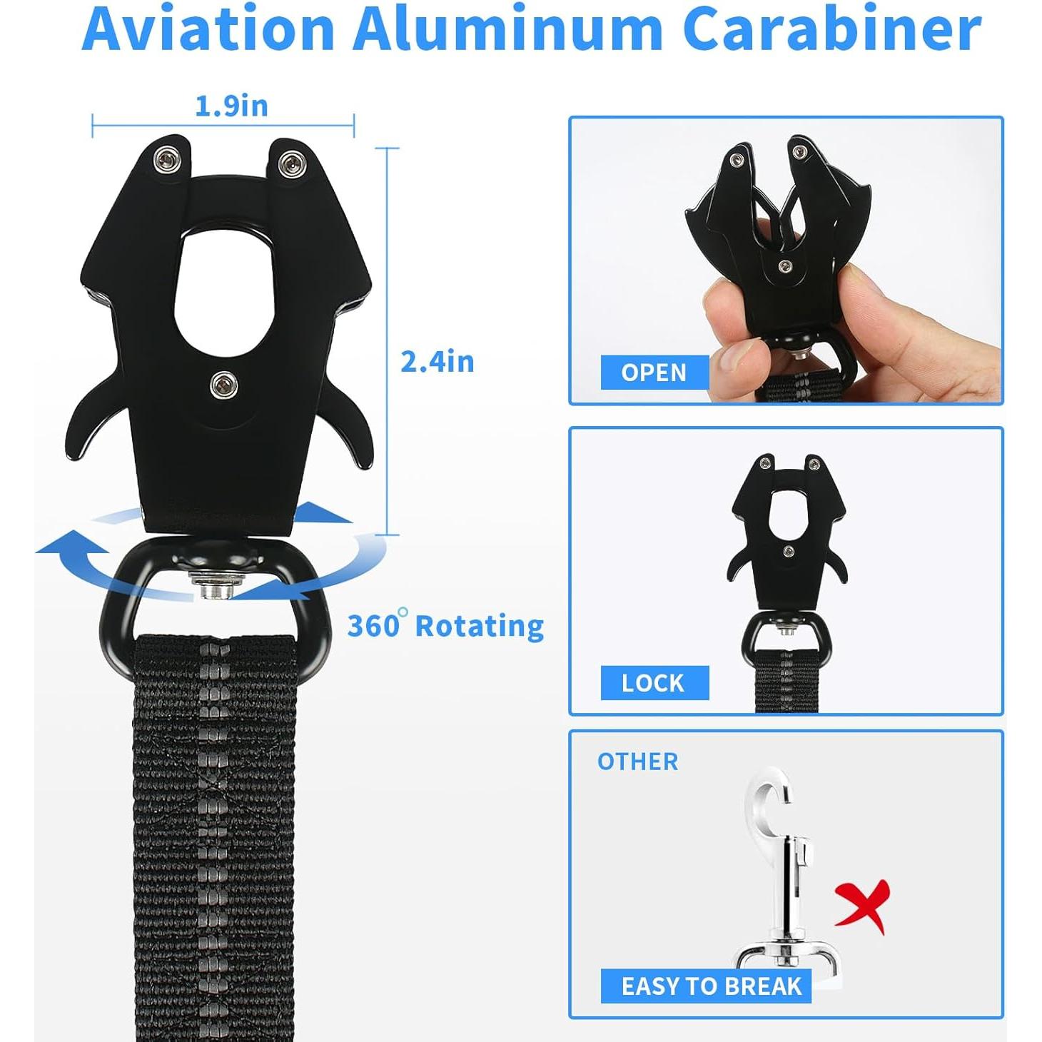 Correa Táctica para Perros MYDEERYOO 4-6 Pies Bungee Reflectante