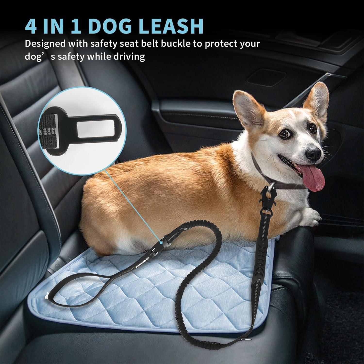 Correa Táctica para Perros MYDEERYOO 4-6 Pies Bungee Reflectante