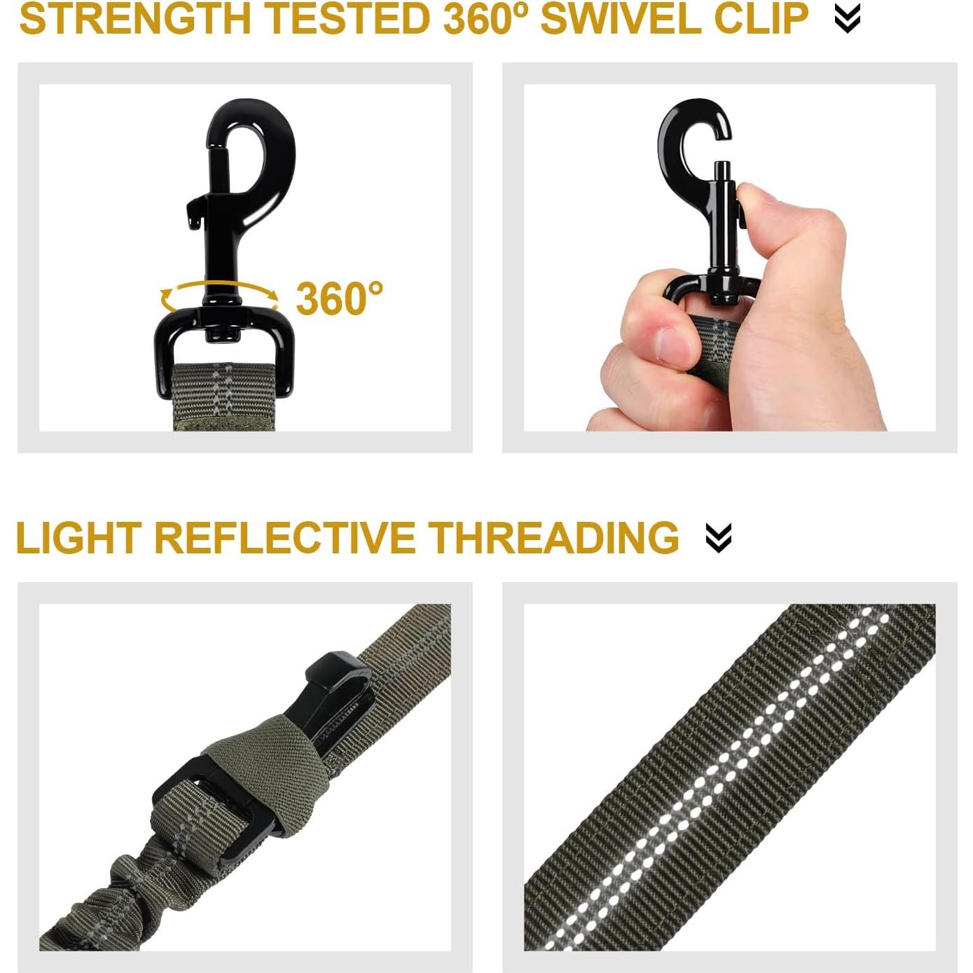 Correa Táctica Bungee OneTigris para Perros Medianos y Grandes