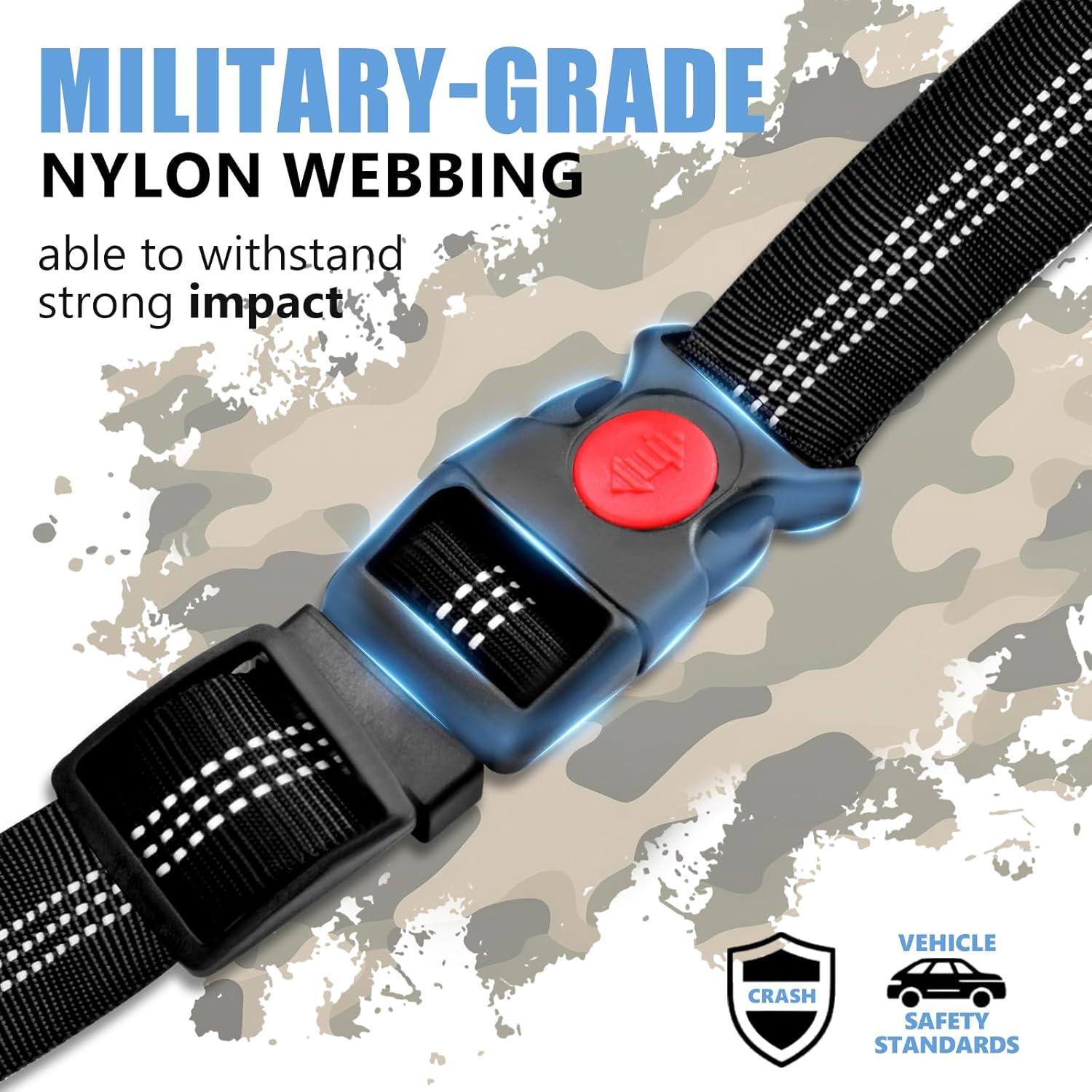 Cinturón de Seguridad para Perros ROUWINNE Ajustable Negro