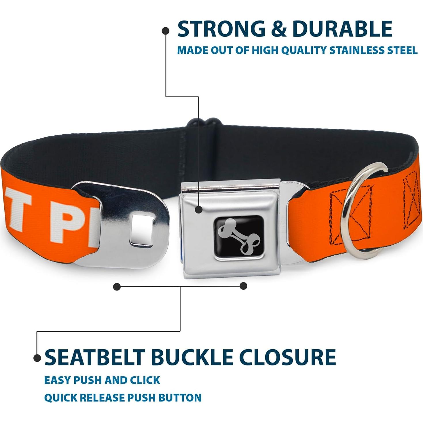 Collar de Perro Buckle-Down Naranja 20-31" (50.8-78.74 cm)
