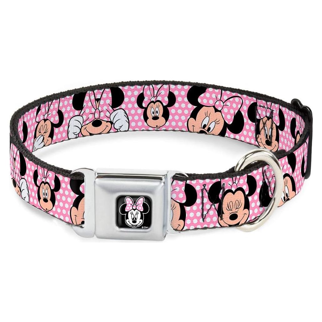 Collar para Perro Buckle-Down Minnie Mouse Rosa 3.81 cm Ancho