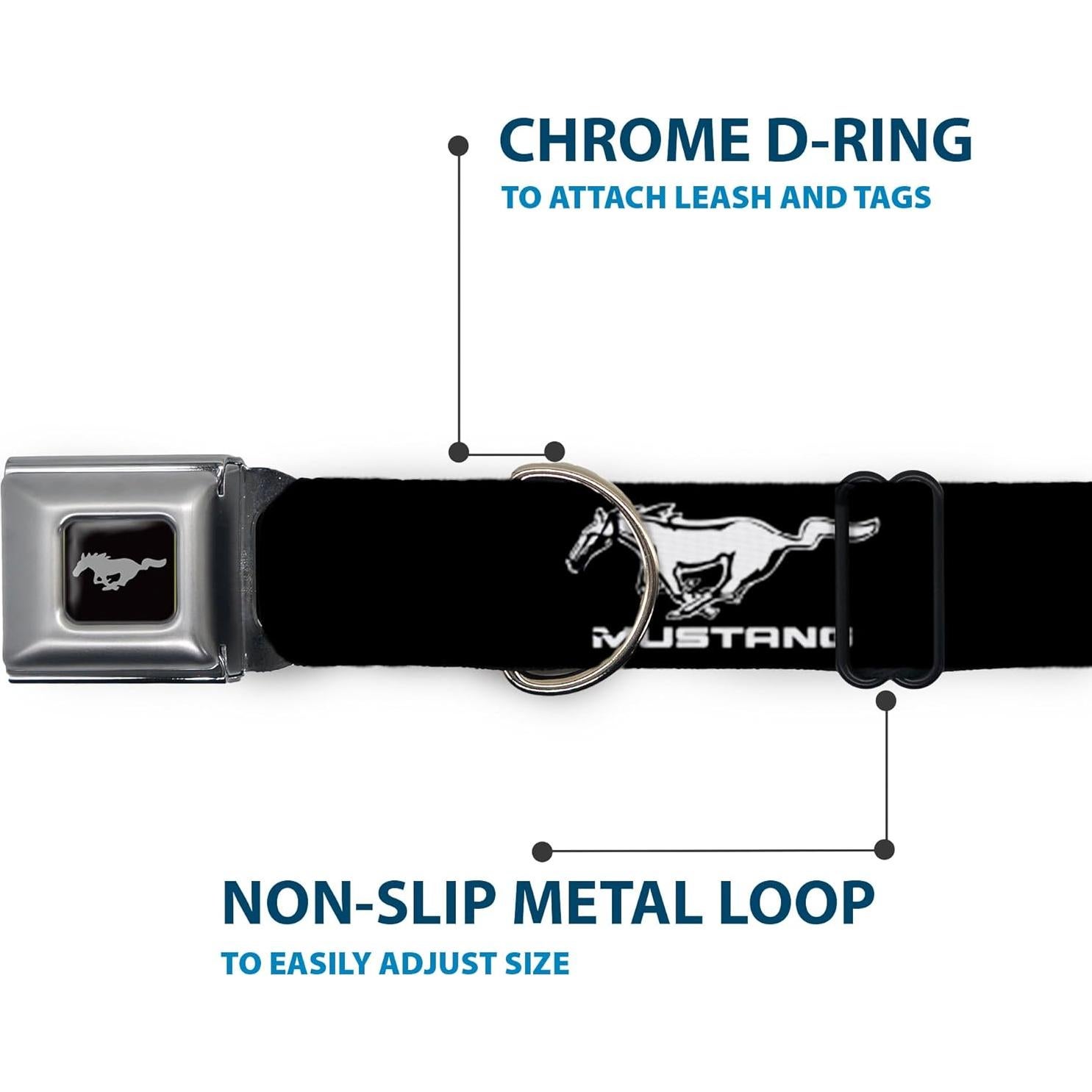 Collar para Perro Buckle-Down Ford Mustang Mediano 2.54 cm