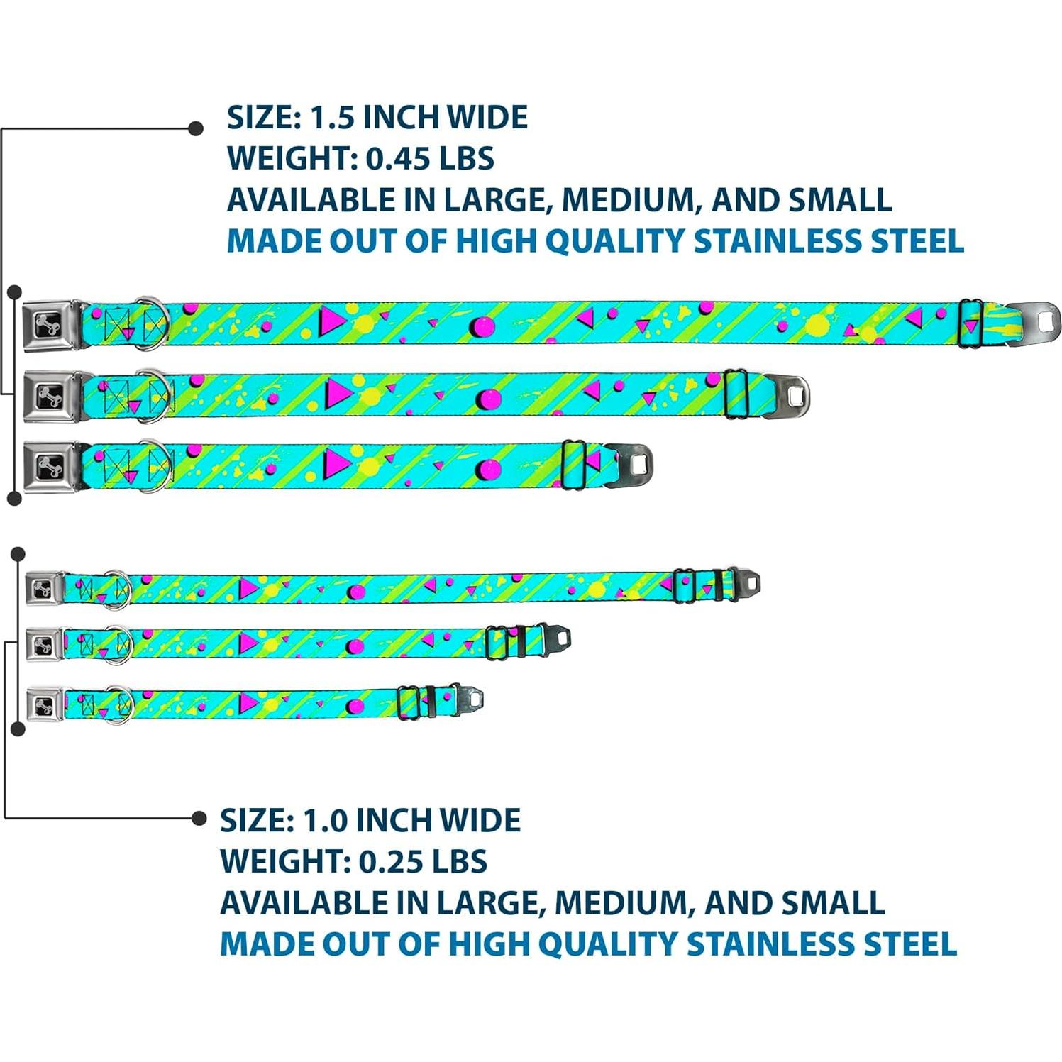 Collar para Perro Buckle-Down Grande 38-66 cm Azul/Rosa
