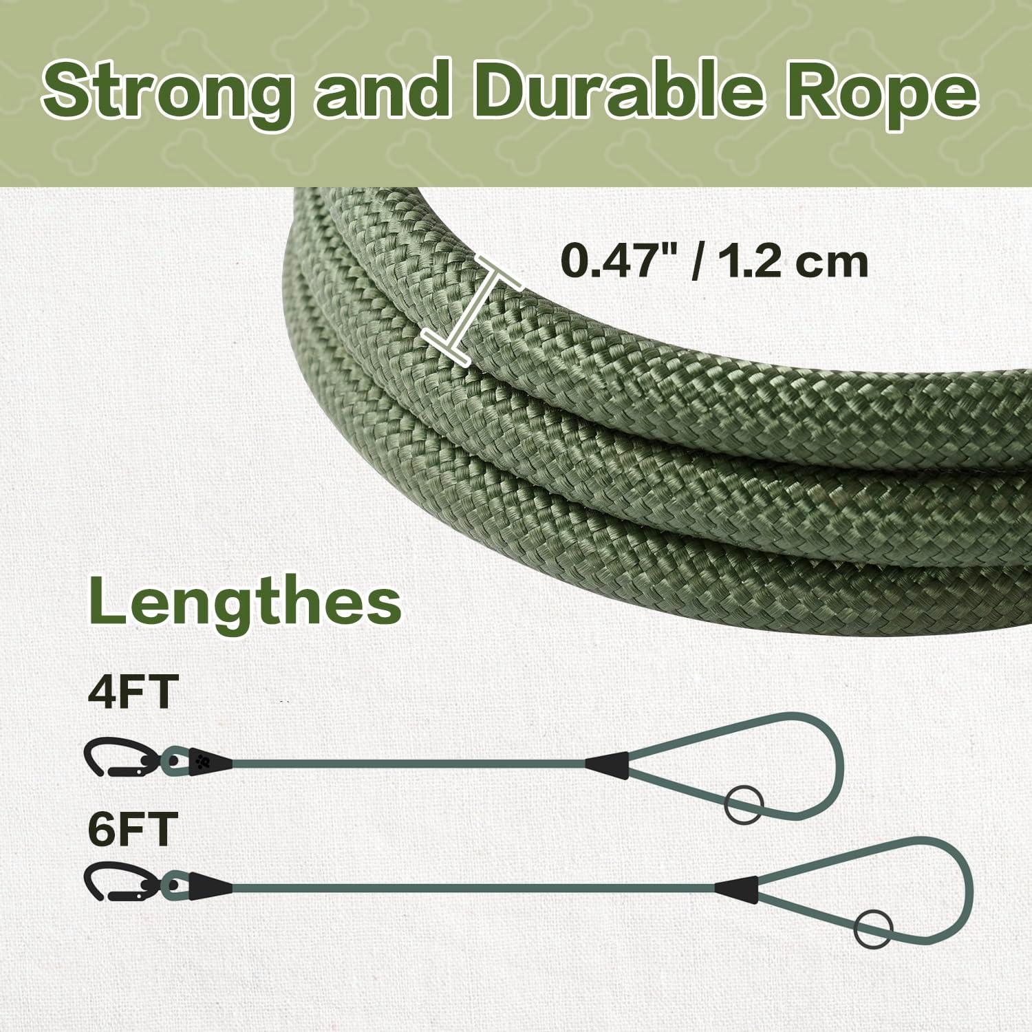 Correa para Perros PawsPassion 1.83m Verde Bosque 2-en-1