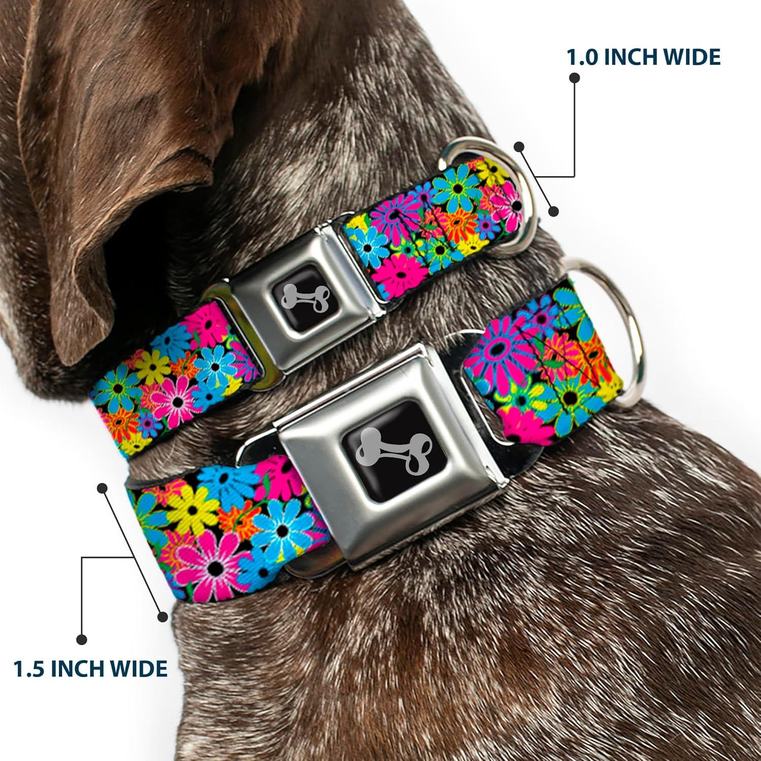 Collar de Perro Buckle-Down Mediano 2.54 cm Ancho Ajustable