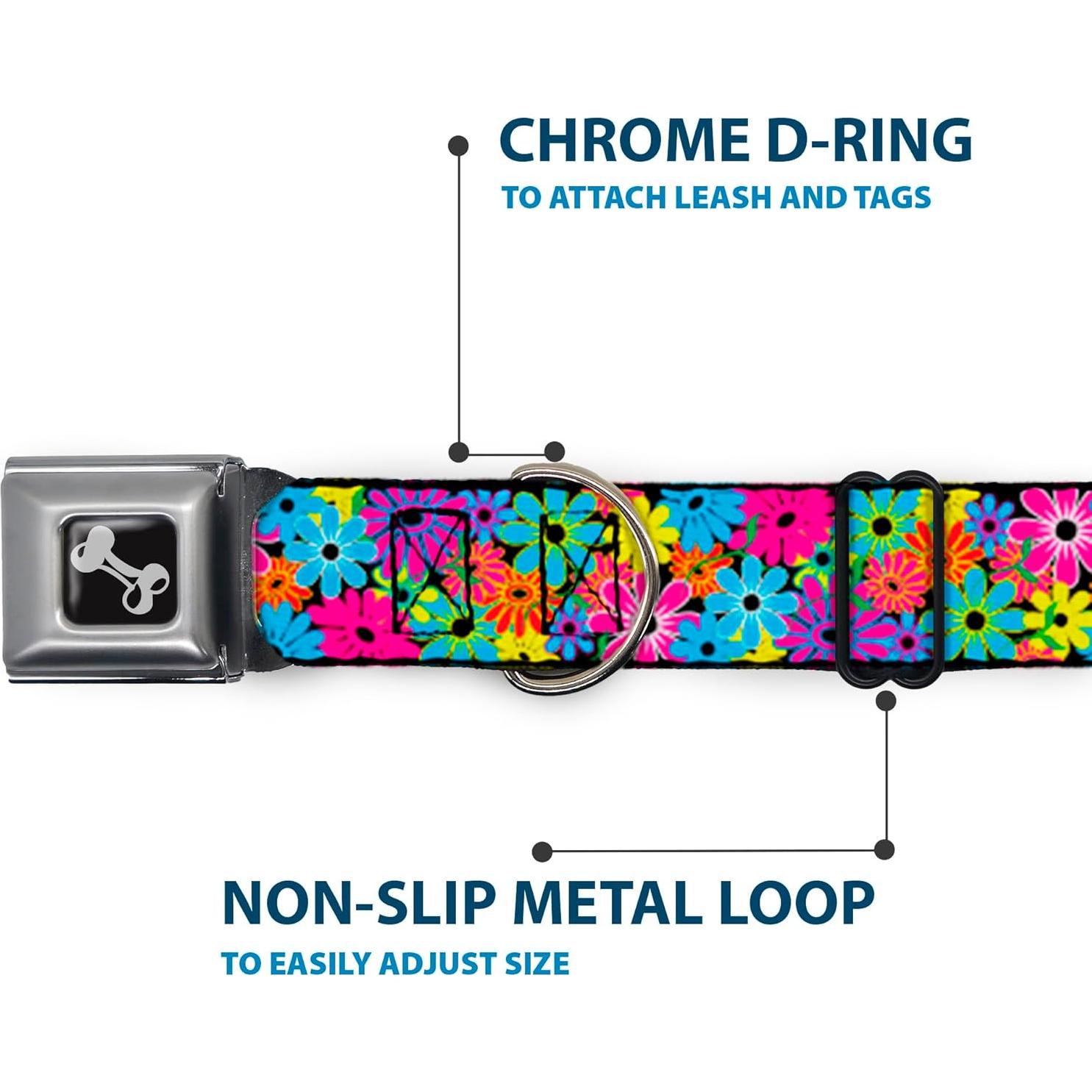 Collar de Perro Buckle-Down Mediano 2.54 cm Ancho Ajustable