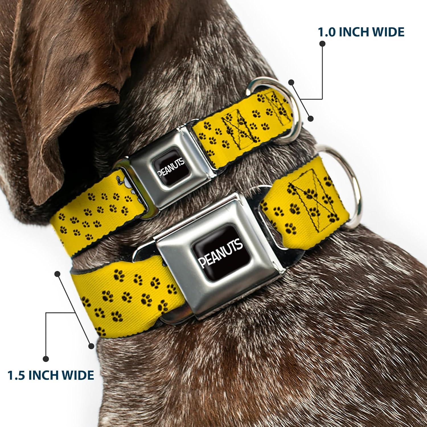 Collar para Perros Peanuts Buckle-Down 28-42 cm Amarillo Negro