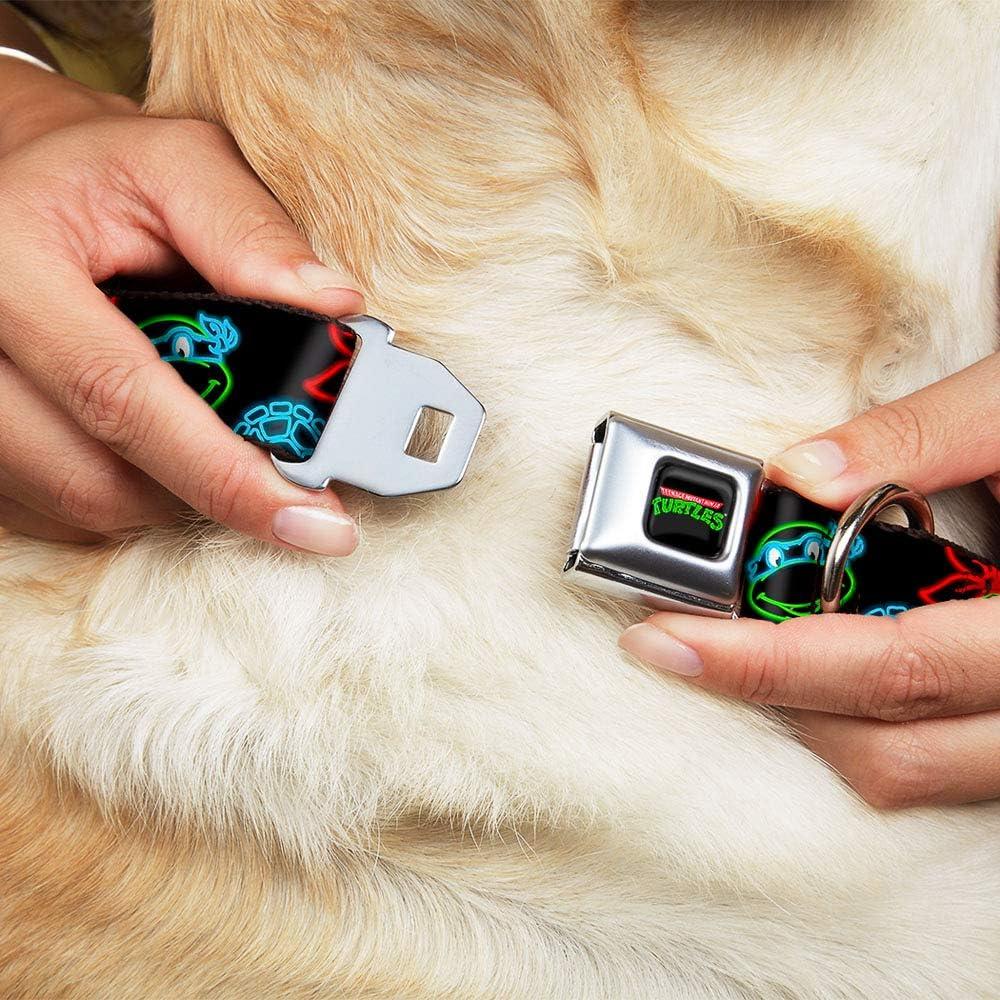 Collar para Perro Buckle-Down TMNT Neón 2.54 cm Ancho 23-38 cm