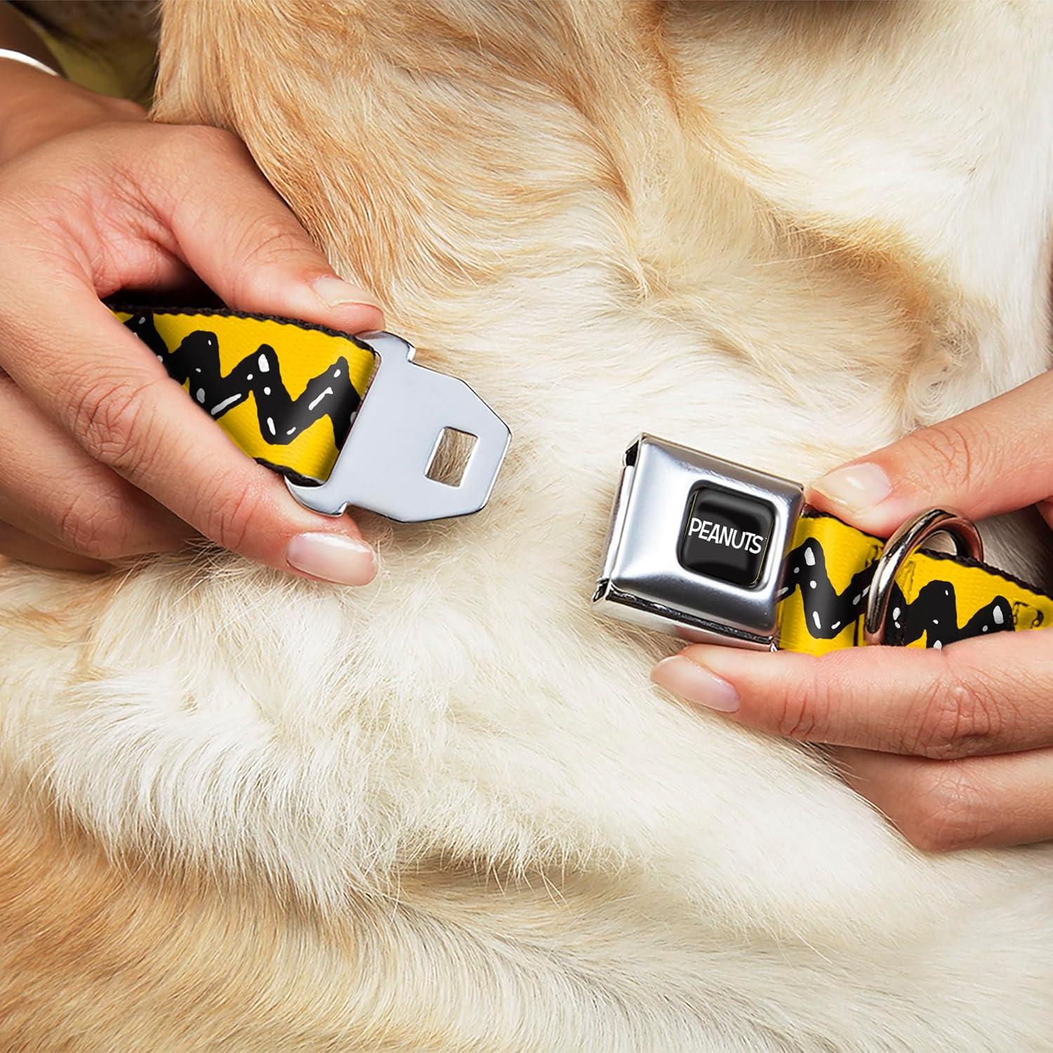 Collar para Perro Peanuts Buckle-Down 11-16.5" Amarillo Negro