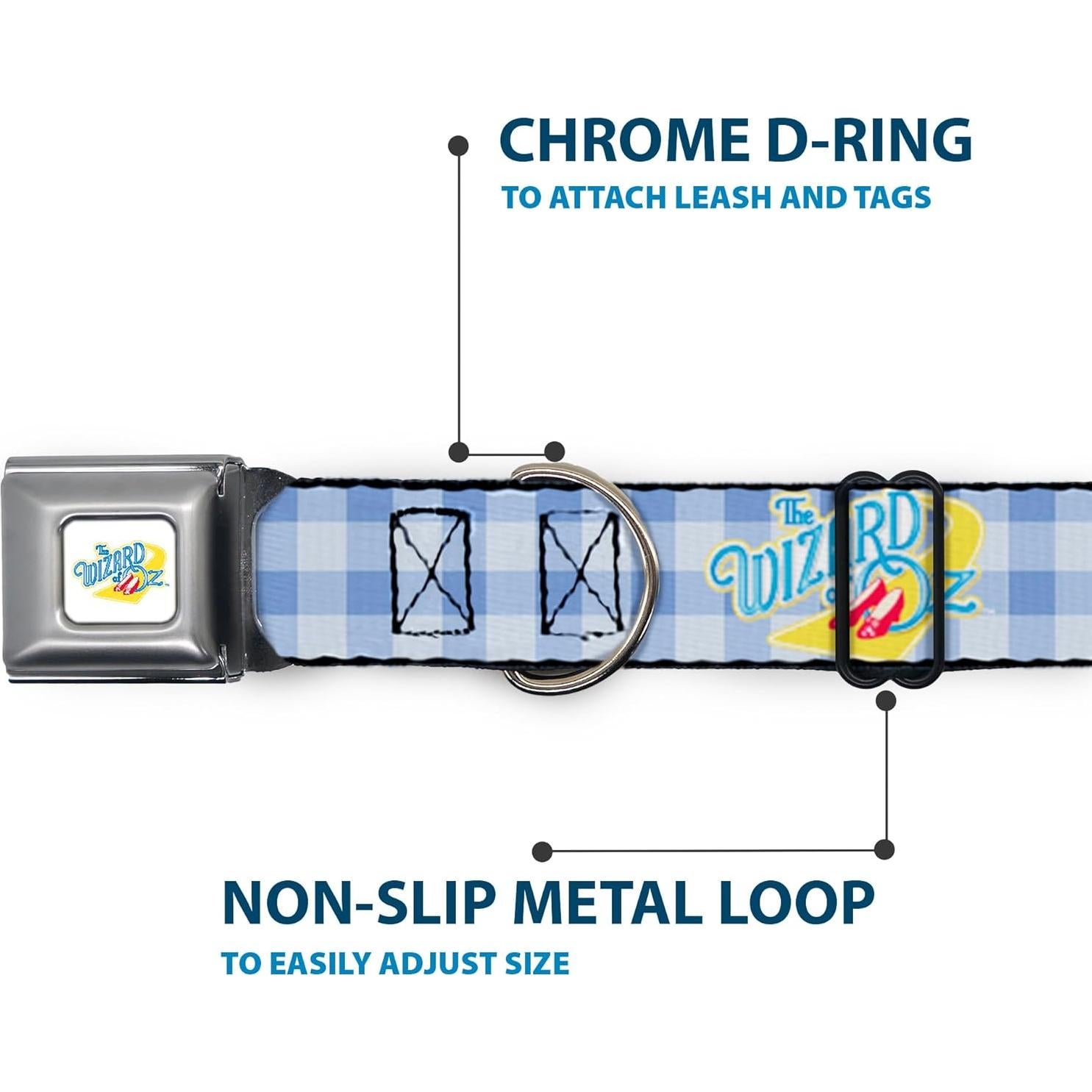 Collar para Perros Buckle-Down El Mago de Oz 27.94-41.91 cm