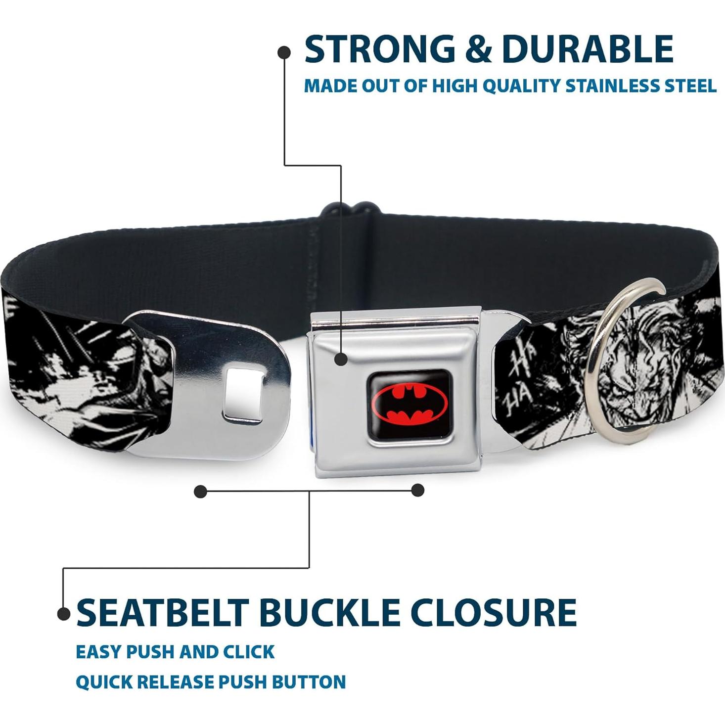 Collar para Perro DC Comics Batman y Joker 28-42 cm