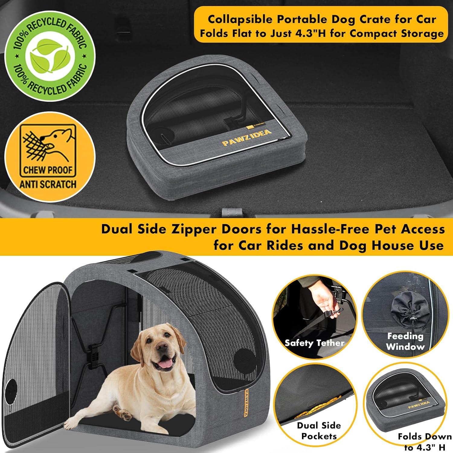 Jaula Portátil para Perros PAWZIDEA Grande 68.6x48.3x71.1cm