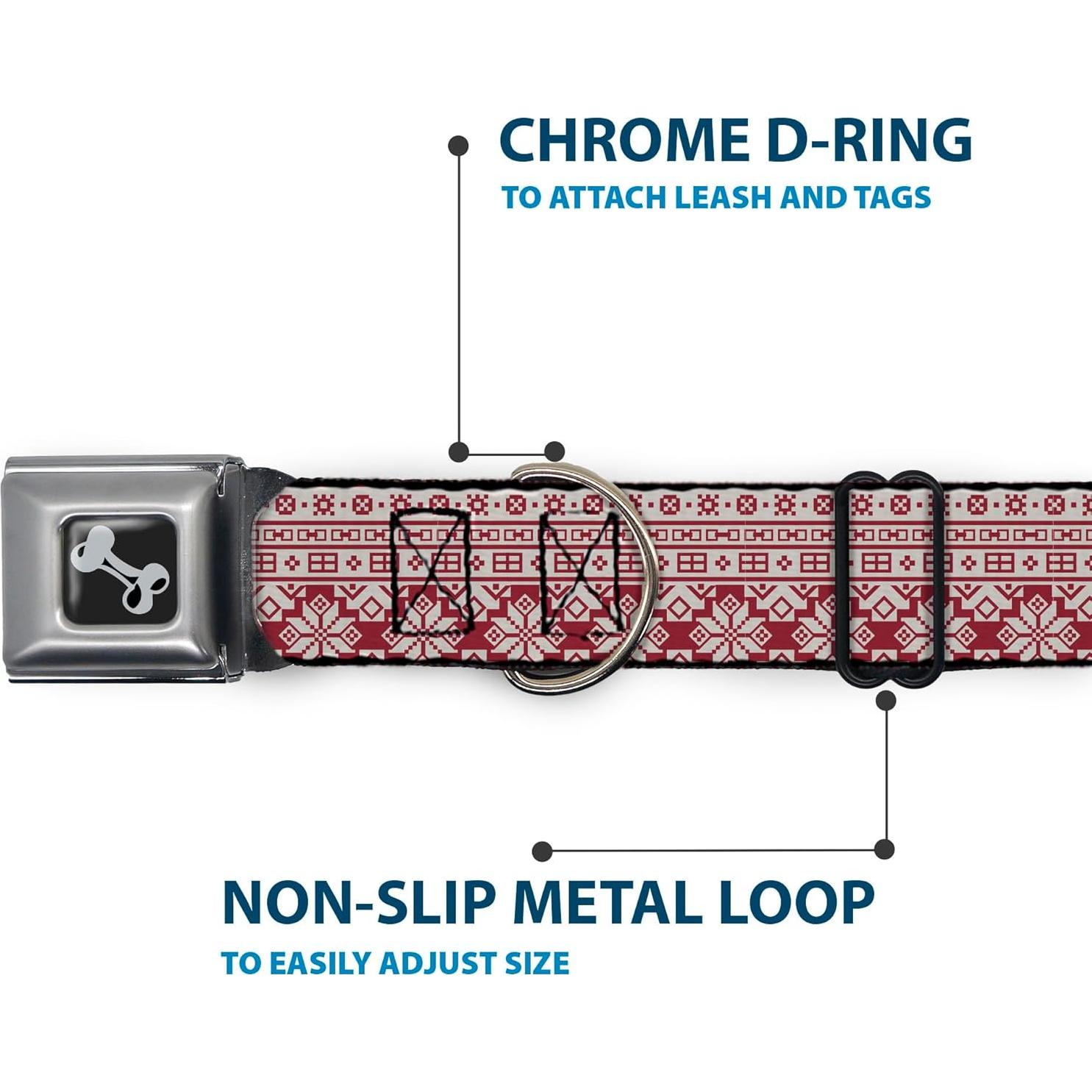 Collar para Perros Buckle-Down 33-43 cm con Hebilla de Seguridad