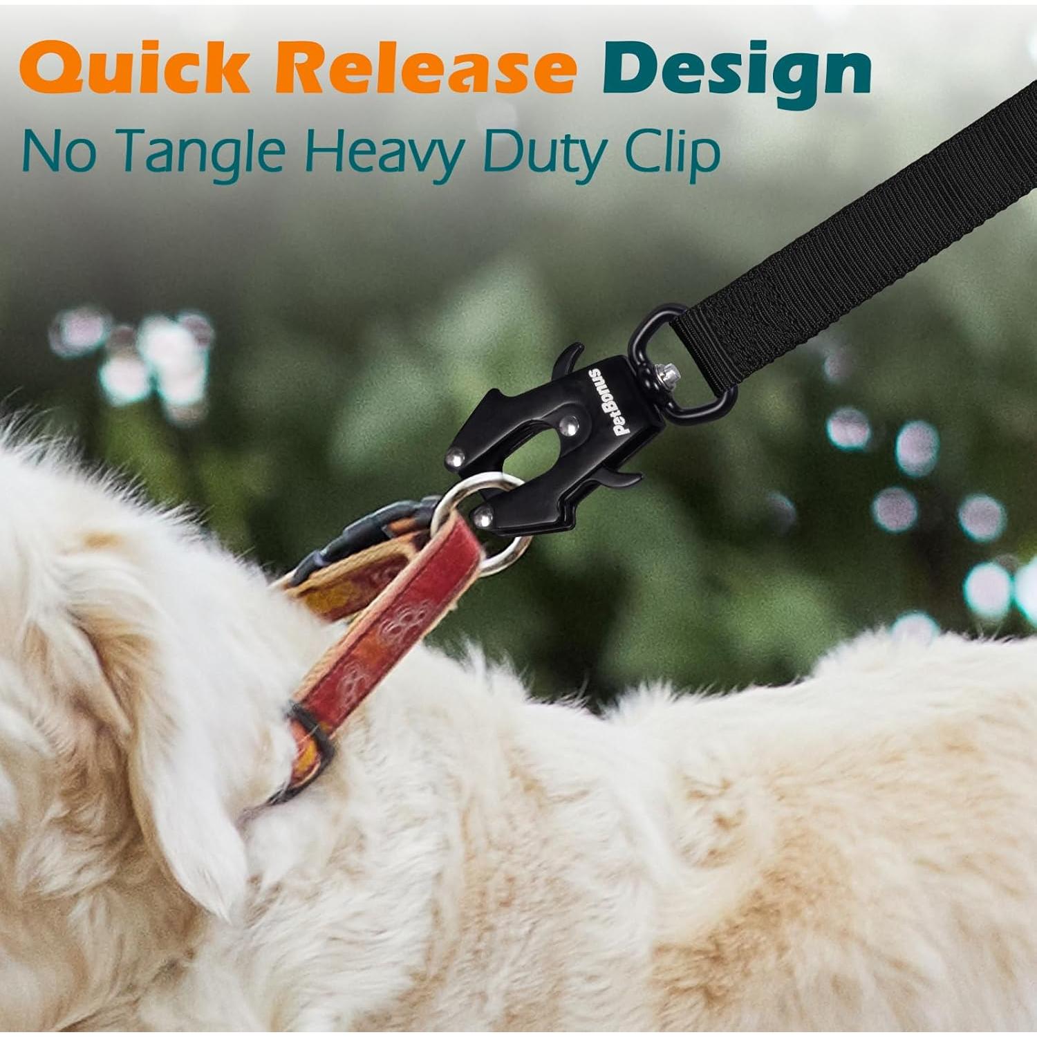 Correa Bungee para Perros PetBonus con 2 Mangos y Cinturón de Seguridad