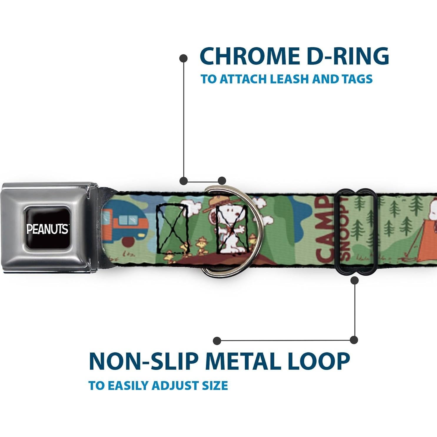 Collar para Perros Peanuts Buckle-Down 24.1-33 cm 2.5 cm Ancho