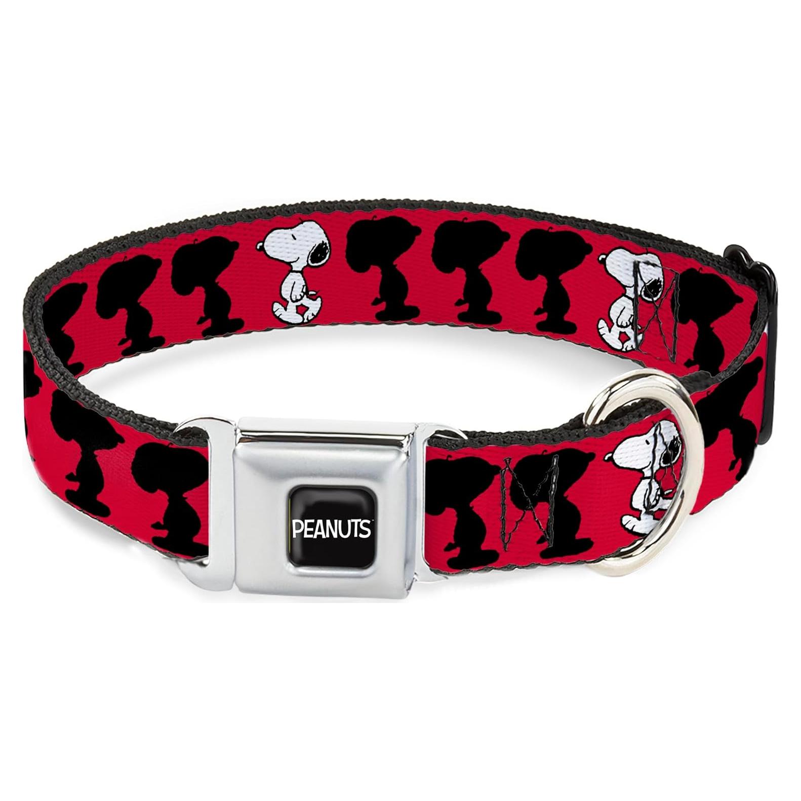 Collar para Perro Peanuts Buckle-Down 33-43 cm Rojo Negro