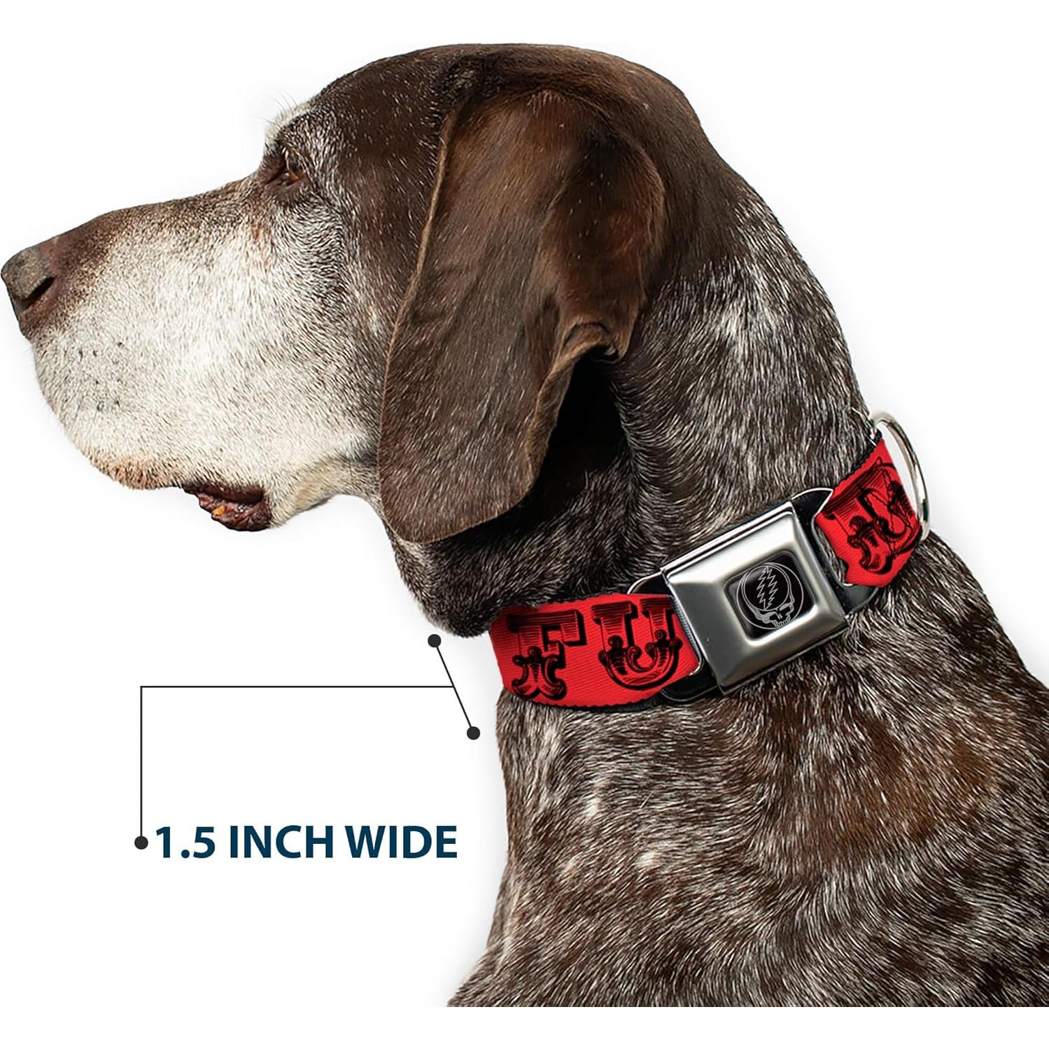 Collar para Perros Grateful Dead con Hebilla de Seguridad 50.8-78.7 cm