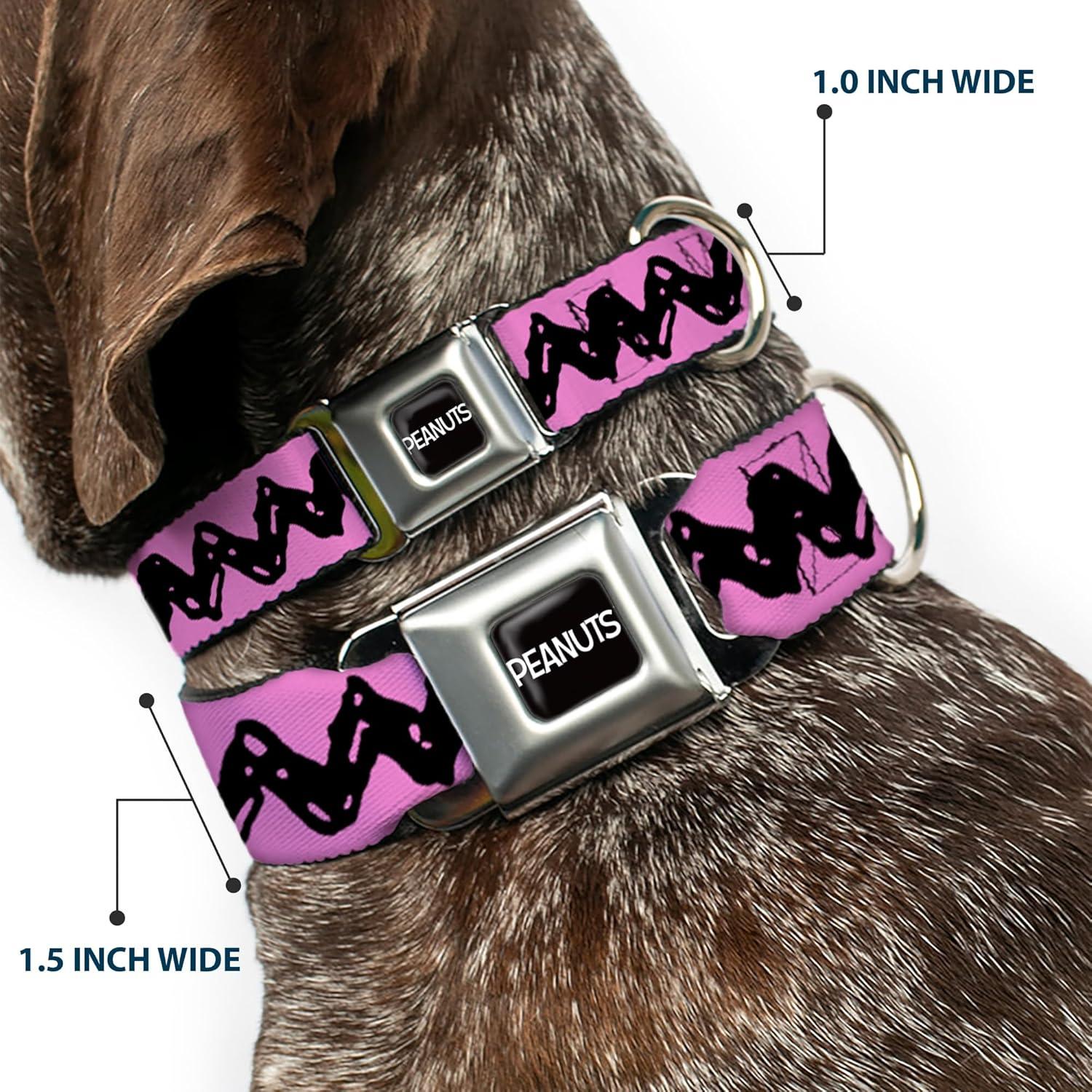 Collar para Perros Peanuts Buckle-Down 24.1-33 cm Rosa