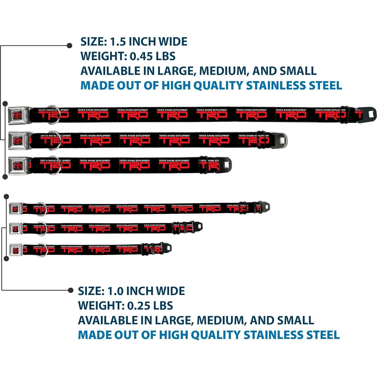 Collar para Perros Toyota TRD con Hebilla de Seguridad 38-61 cm