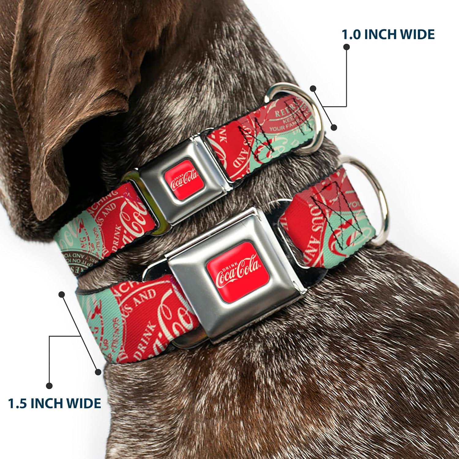Collar para Perro Coca-Cola con Hebilla de Seguridad 38-61 cm