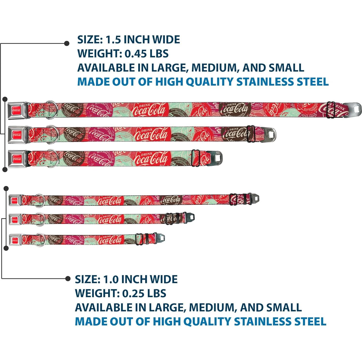 Collar para Perro Coca-Cola con Hebilla de Seguridad 38-61 cm