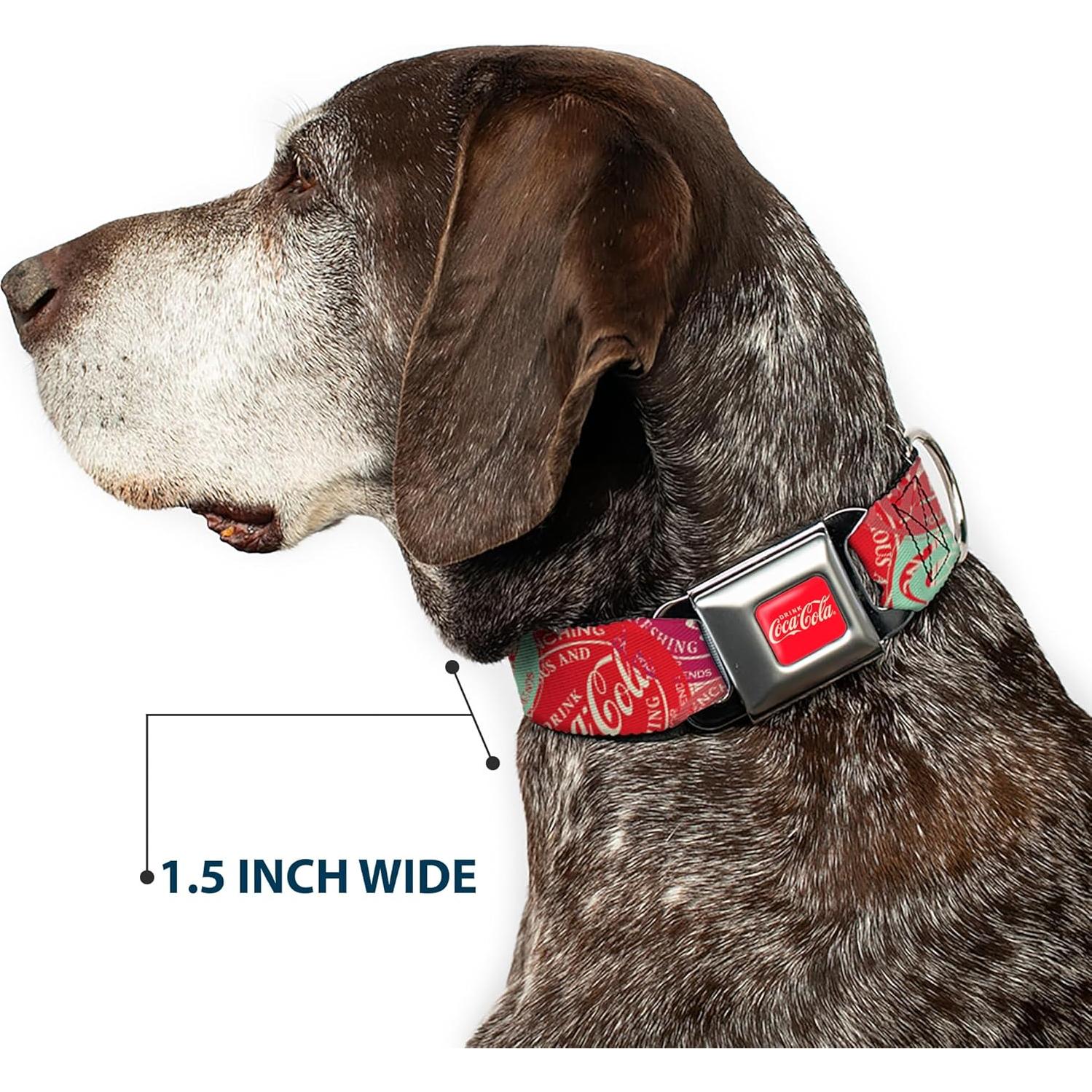 Collar para Perro Coca-Cola con Hebilla de Seguridad 38-61 cm