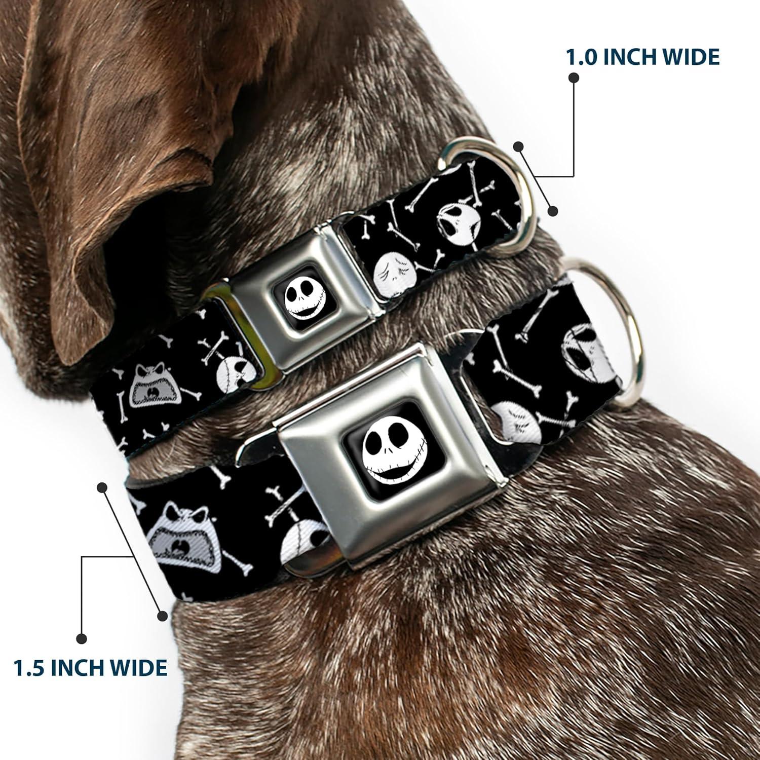 Collar de Perro Buckle-Down Huesos Esparcidos 11-17 cm