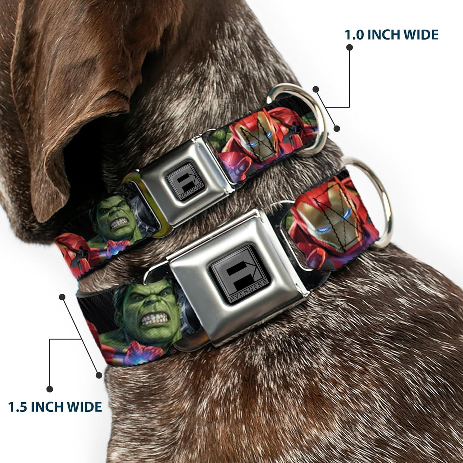 Collar de Perro Buckle-Down Marvel 9-15" (22.86-38.1 cm)